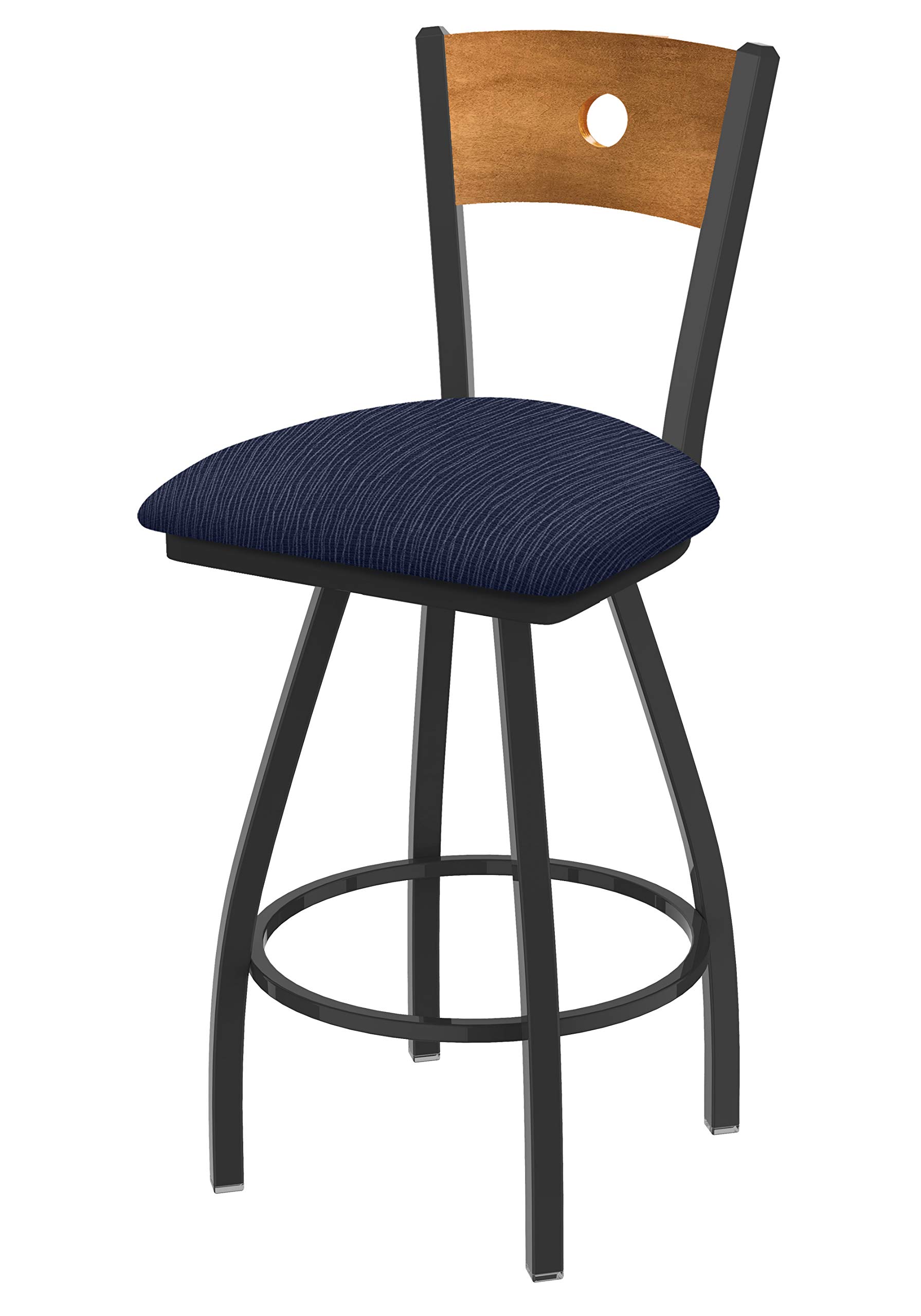 Holland Bar Stool Co. XL 830 Voltaire Swivel Bar Stool with Graph Anchor Design - Modern Counter Height Stool for Kitchen Island, Bar, or Breakfast Nook