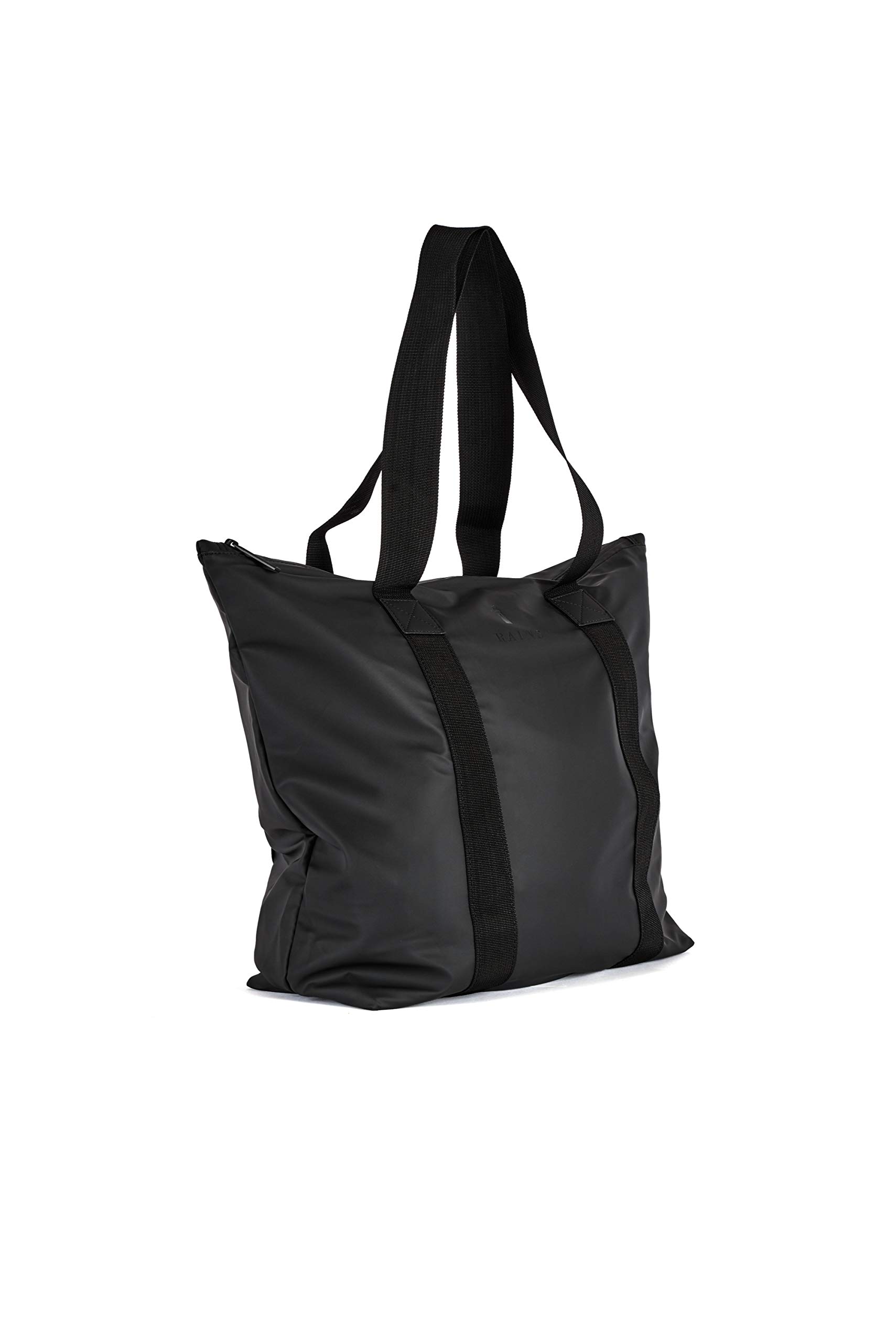 Rains Tote Bag Rush - Waterproof Black Shoulder Bag for Women & Men | Perfect for Work, Gym, Travel & Everyday Use
