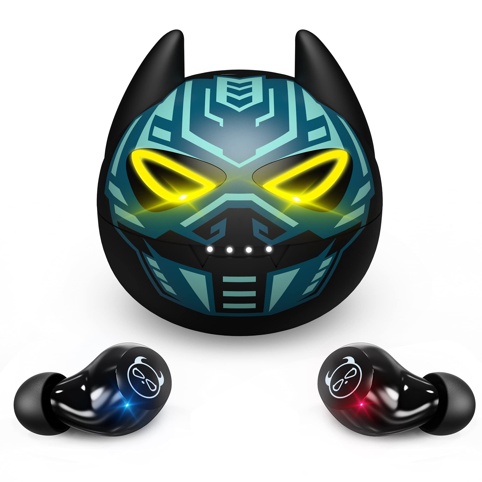 Wireless Earbuds Bluetooth 5.0 with Noise Cancelling, IPX5 Sweatproof Stereo Headphones, Touch Control In-Ear Earphones with Dual Mic & LED Charging Case - Perfect for Gym, Running, Workout & Travel