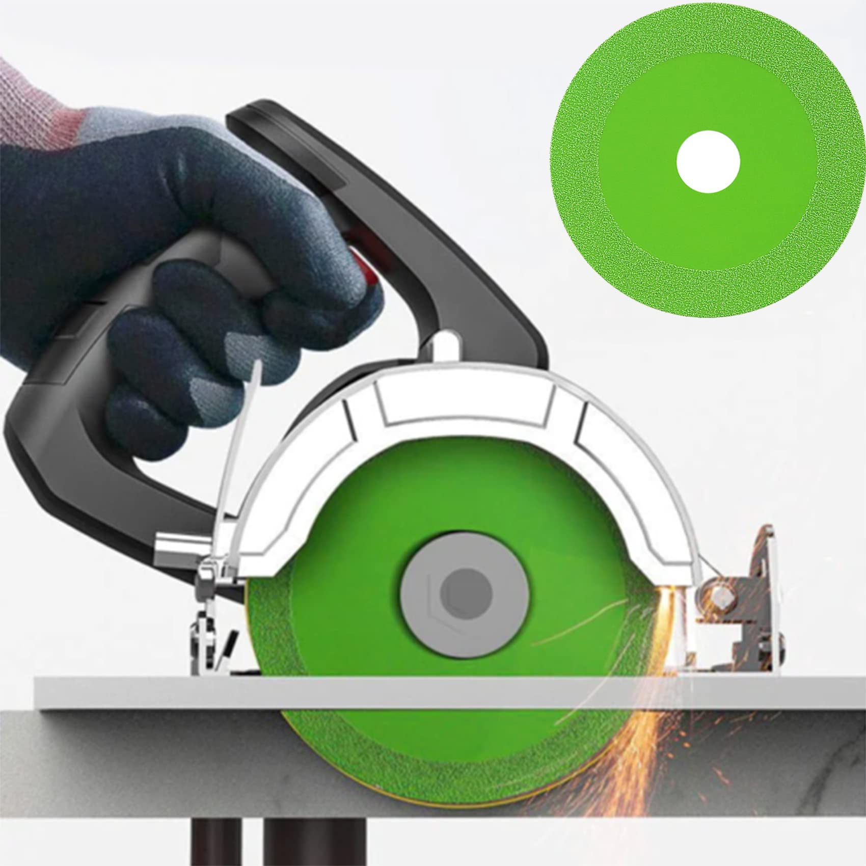 FLP Ultra Thin Glass Cutting Disc for Angle Grinder - 4.5 Inch Cut Off Wheel for Glass, Ceramic & Tile - Precision Thin Saw Blade Wheel (1pc) - Perfect for DIY Projects, Home Renovations & Crafting