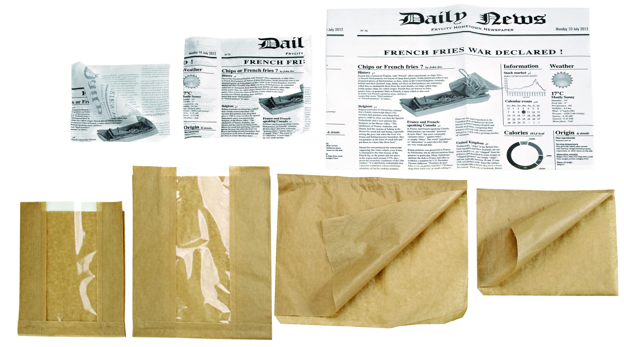 PACKNWOOD 210PAPOK17 Brown Greaseproof Bags for Baskets - 6.5 x 6.5 Inch Kraft Paper Liners (Case of 1000) - Perfect for Bakery, Deli, Catering & Takeout Food Packaging