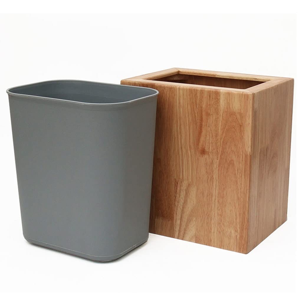 Stainless Steel Lidless Trash Can - Double Layer Waste Basket for Kitchen, Bathroom, Living Room & Office - Odor Control Indoor Garbage Bin with Grid Design (Color A) - Perfect for Home, Apartment & Dorm Organization
