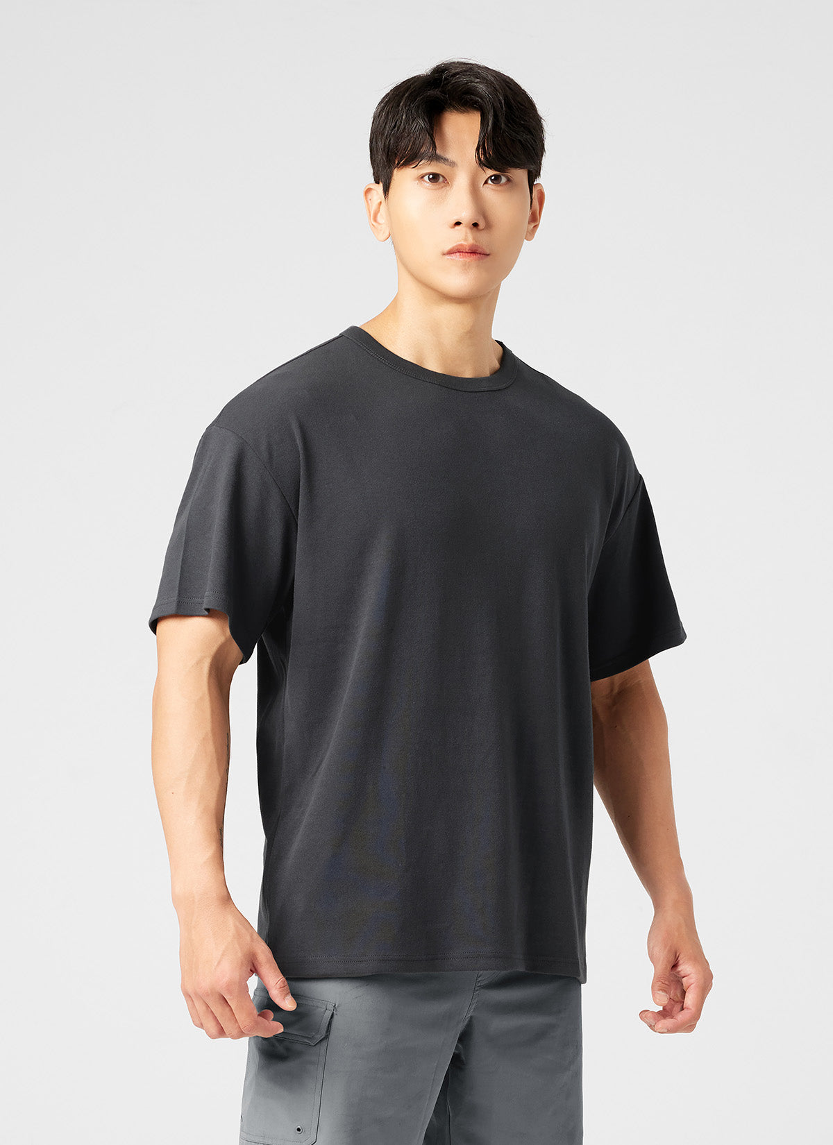 Stretchy Logo Overfit Short Sleeve T-Shirt for Women - Comfortable Casual Wear for Gym, Lounge & Street Style