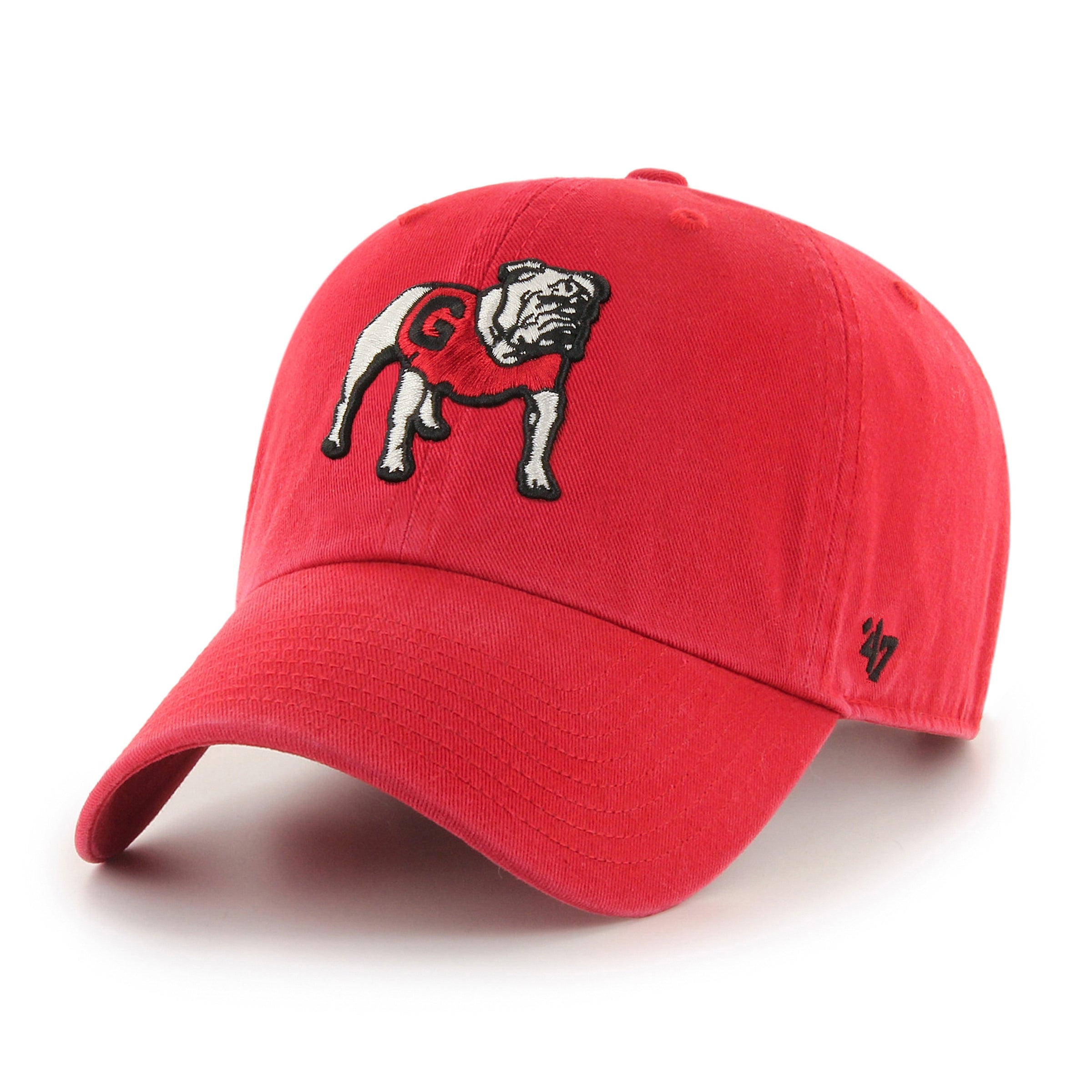 47 Brand Georgia Bulldogs Adjustable Hat - Red | NCAA College Team Baseball Cap for Men & Women | Perfect for Game Day, Tailgating & Casual Wear
