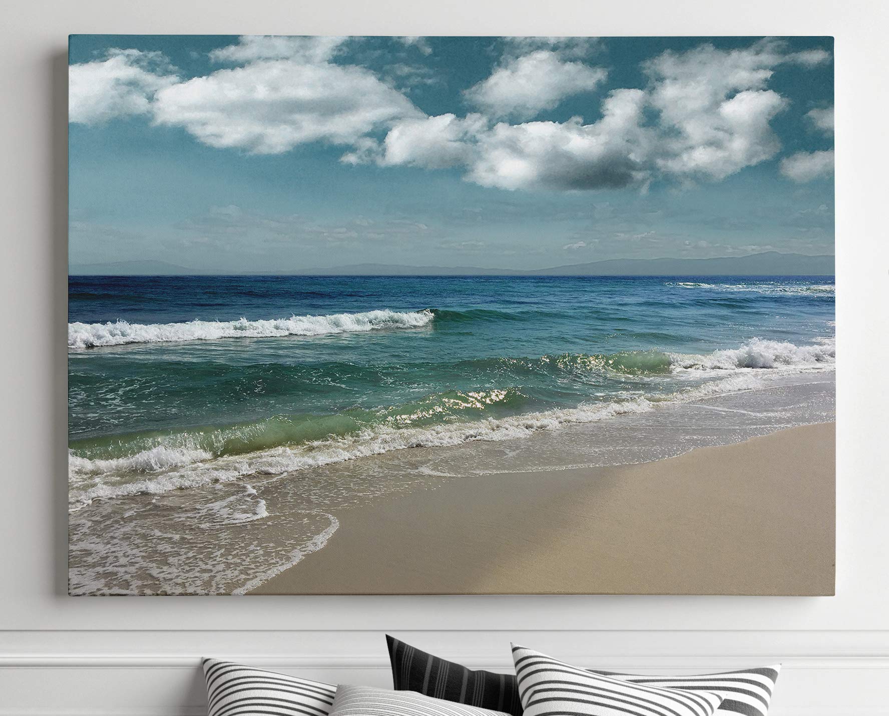 Majestic Waves Beach Wall Art - 24x32 Inch Coastal Decor for Home, Office, Bedroom & Living Room | Perfect for Beach House, Vacation Rental & Coastal Theme Interior Design | Renditions Gallery (19288-2432)