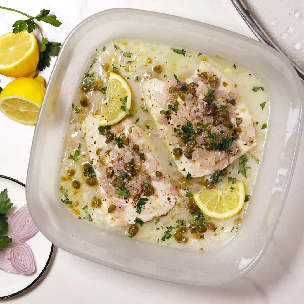 Premium Sole Fish with Capers, Butter & Lemon Sauce – Delicious Gourmet Seafood Dish for Dinner Parties & Fine Dining