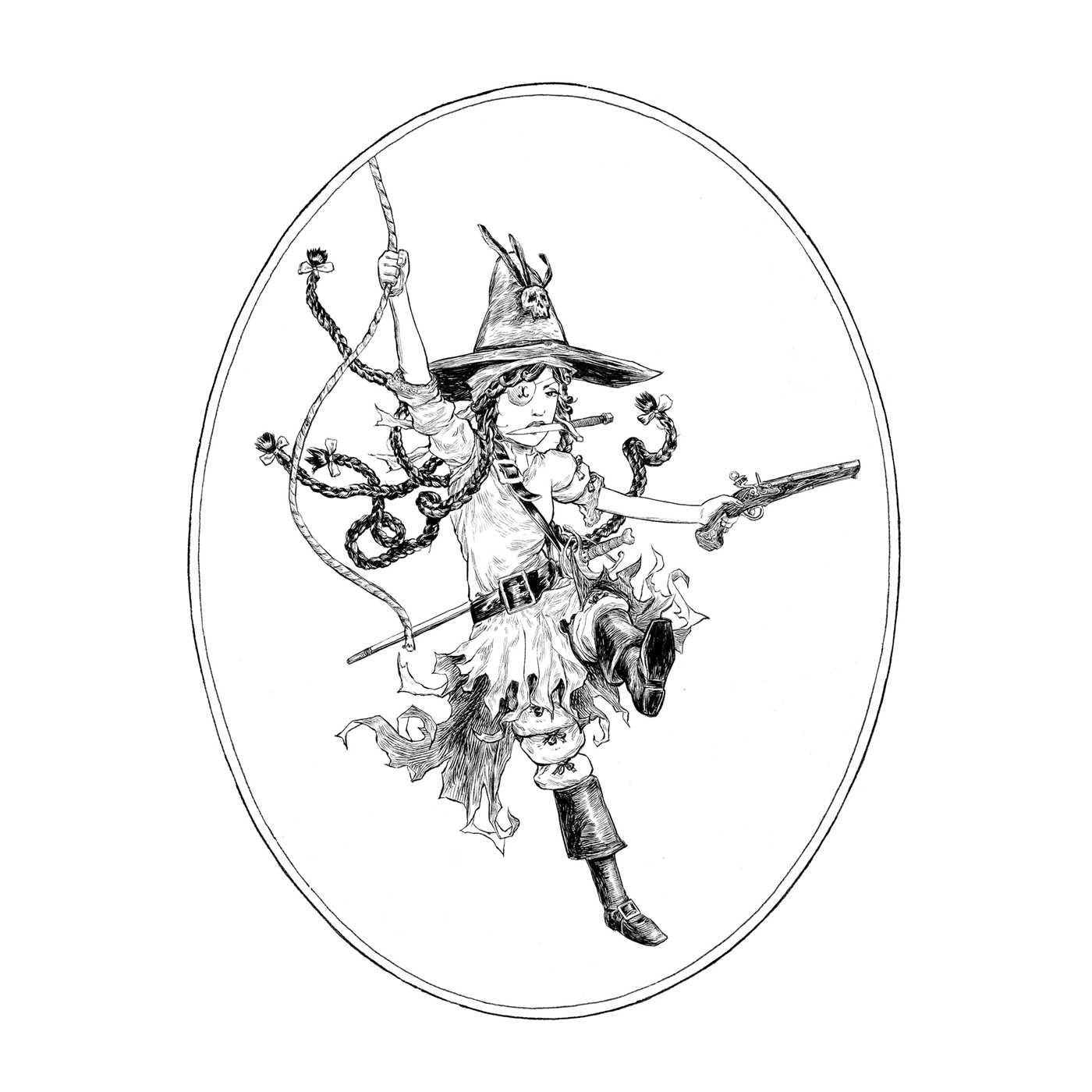 Cursed Pirate Girl Coloring Book for Adults & Teens - Fantasy Pirate Adventures, Stress Relief & Creativity | Perfect for Relaxation, Gifts & Art Therapy