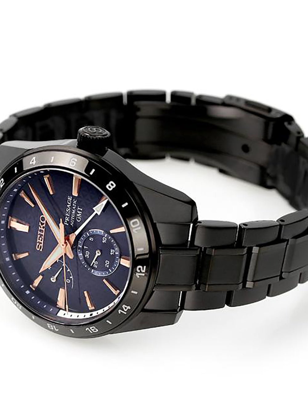 SEIKO PRESAGE PRESTIGE LINE Automatic GMT Watch - Sharp Edged Series Limited Edition SARF023 - Made in Japan JDM | Luxury Dress Watch for Business & Formal Occasions