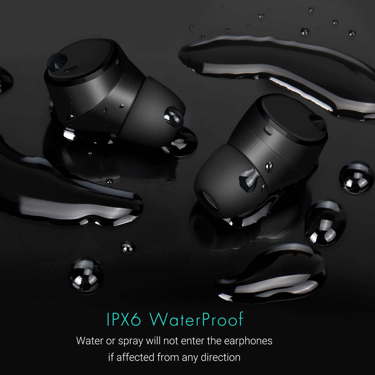 August EP800 Refurbished Bluetooth Wireless Earbuds with Mic, IPX6 Waterproof & DSP Noise Cancelling - Perfect for Gym, Running & Commuting
