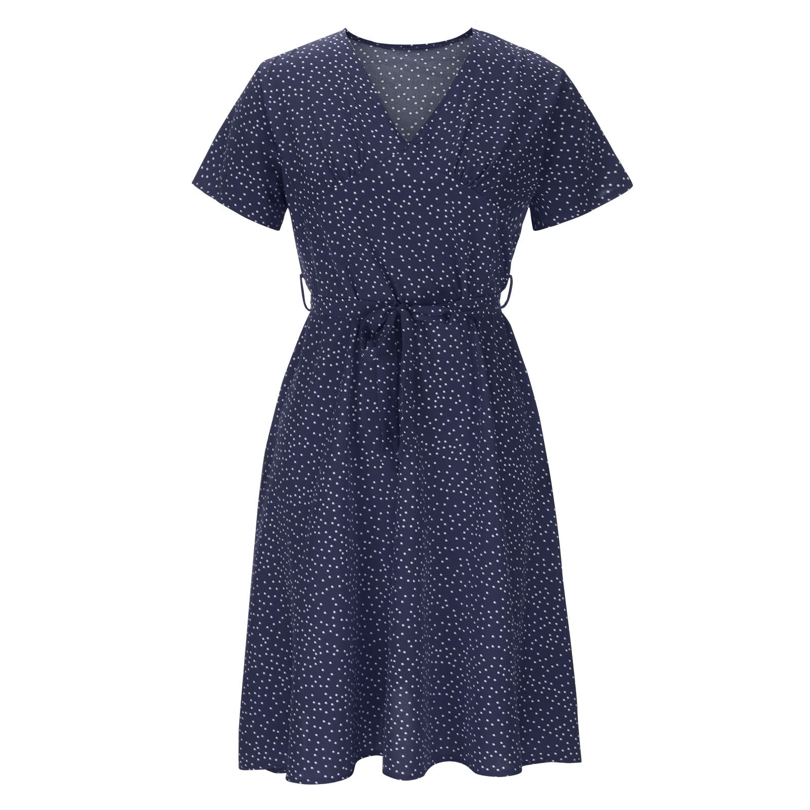 AMhomely Women's Summer Dresses - Elegant V-Neck Bandage Print Casual Short Sleeve Maxi Dress for Special Occasions | Plus Size & Petite Options | Perfect for Beach Vacations, Date Nights & Summer Parties