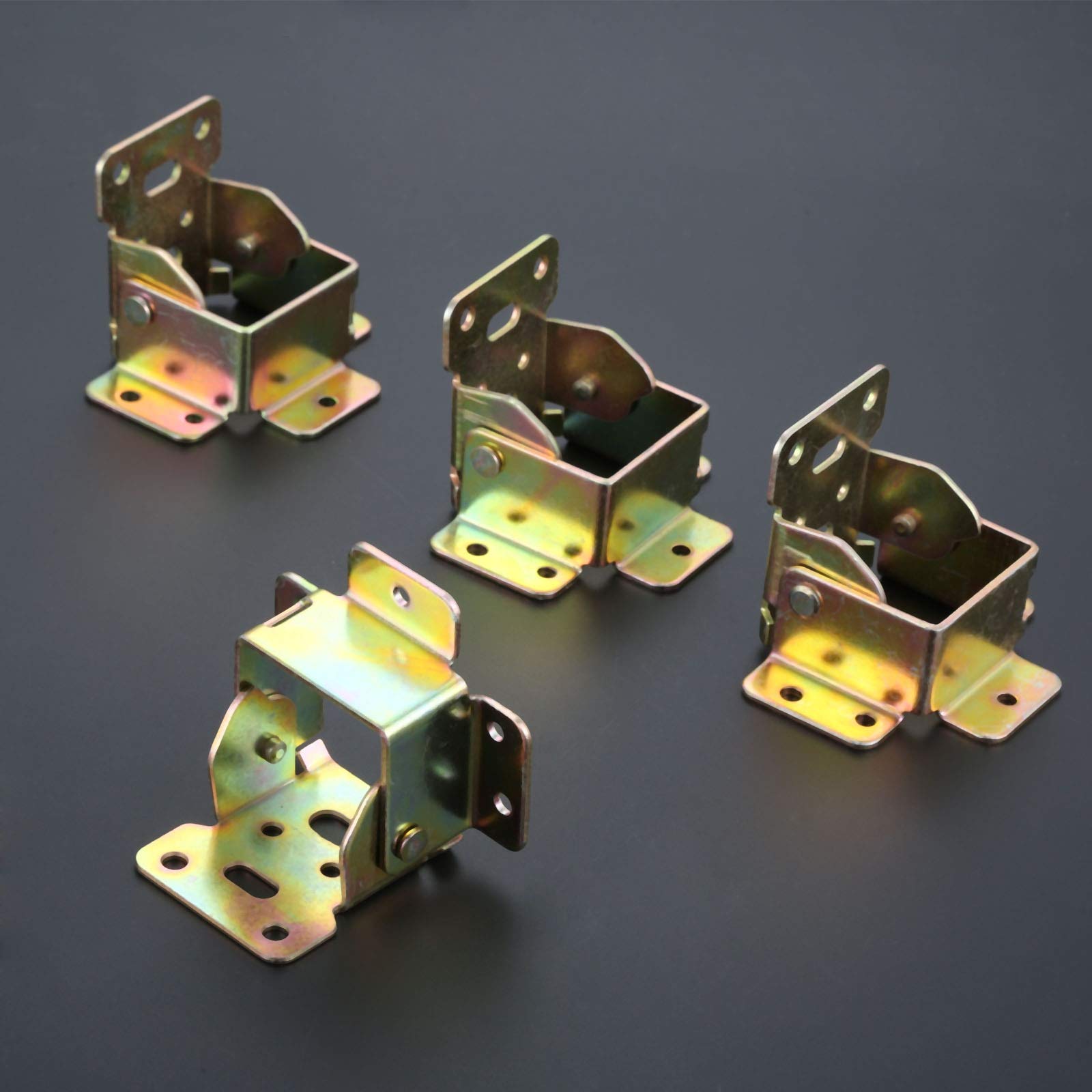4Pcs 90 Degree Self-Locking Cabinet Hinges - Heavy Duty Iron Folding Hinge for Furniture, Dining Table, Lift Support & Cabinet Hardware - Perfect for Kitchen Cabinets, Wardrobes & DIY Furniture Projects