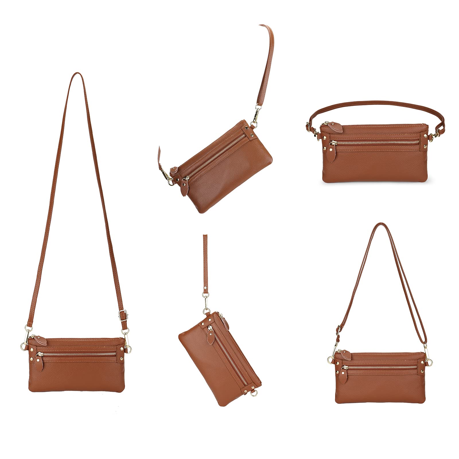 YALUXE Genuine Leather Crossbody Bags for Women - Perfect for Work & Travel