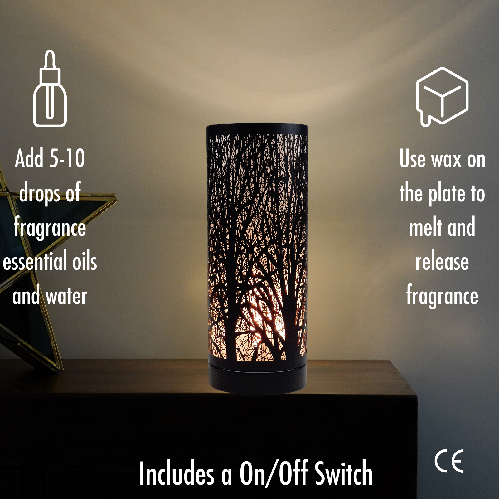 Cello Electric Wax Warmer with Touch Control - Aromatherapy Diffuser for Home, Office & Spa | Perfect for Relaxation, Stress Relief & Mood Enhancement