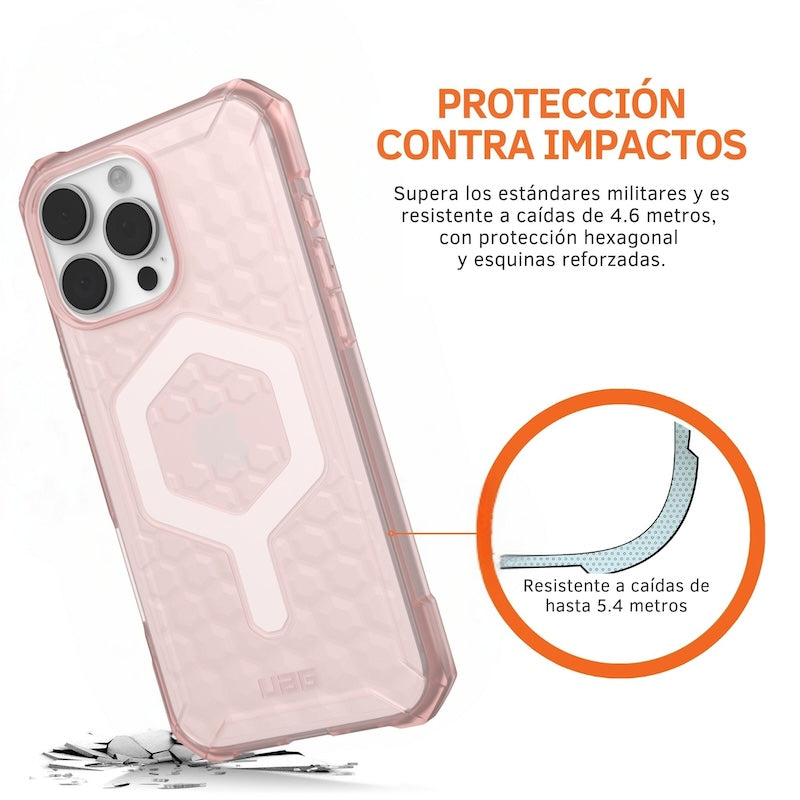 UAG Essential Armor Case for iPhone 16 Pro Max - Rugged Protective Cover with Military Drop Tested (Pink) | Perfect for Outdoor Adventures & Daily Protection