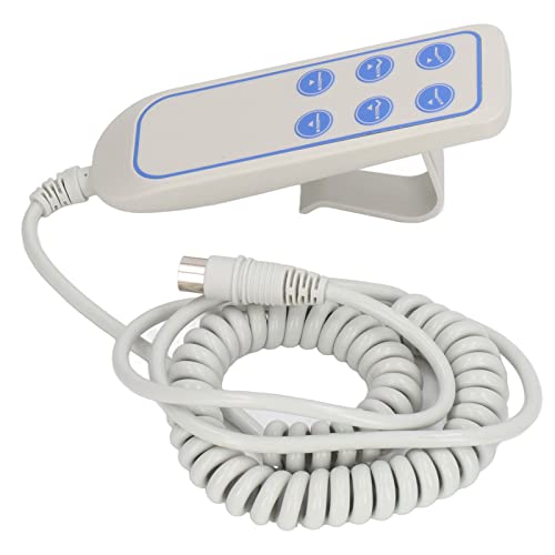 6 Button Remote Hand Control with 8 Pin Plug - Electric Push Rod Controller for Adjustable Beds, Recliners & Sofas | Perfect for Home Healthcare and Relaxation