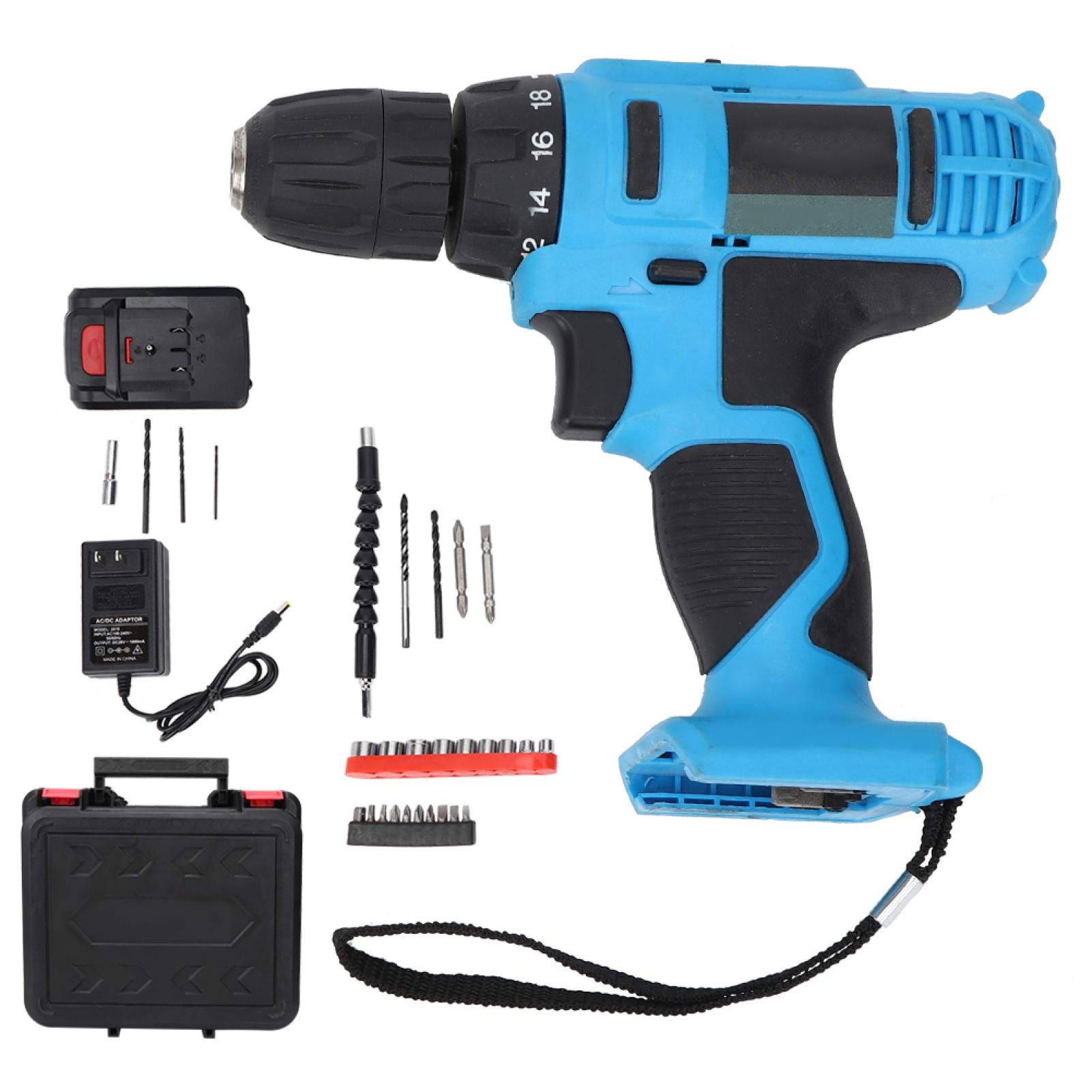 Cordless Electric Drill & Screwdriver Set - Rechargeable Hand Drill with CW/CCW Switch, 100V-240V US Plug - Perfect for DIY Projects, Home Repairs & Woodworking