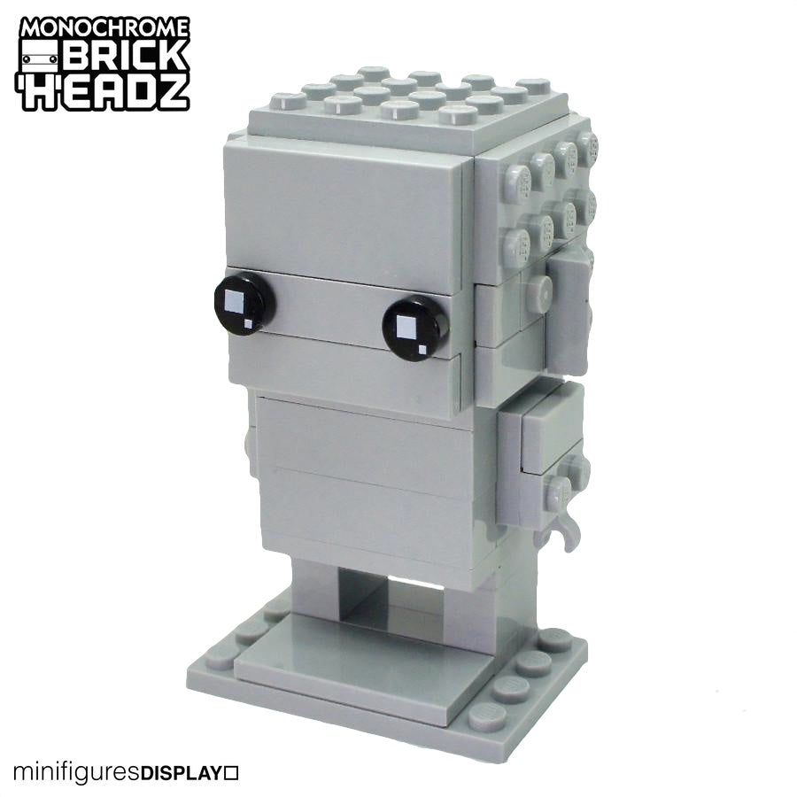 Custom Monochrome Lego® BrickHeadz Building Kit - Fun DIY Collectible for Home Decor, Gifts & Display