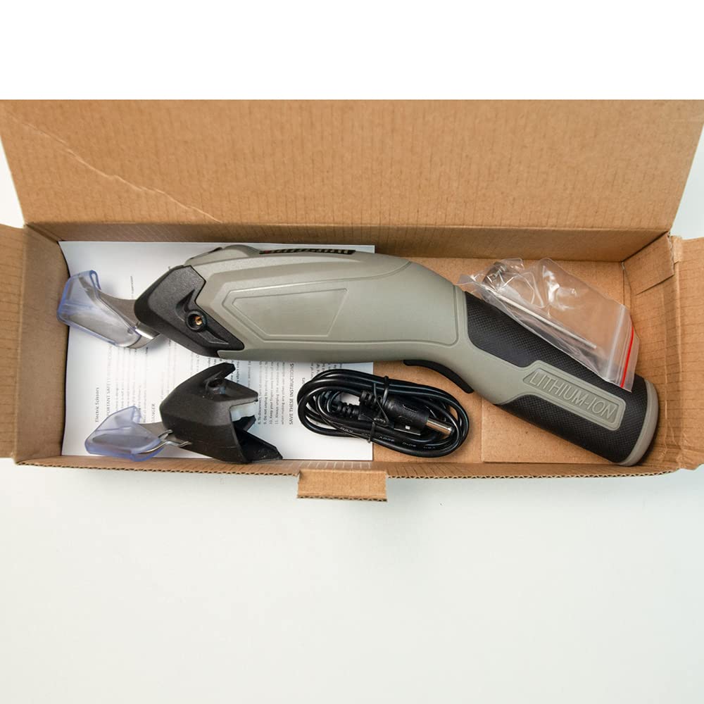 5V USB Rechargeable Cordless Electric Scissors - Leather Fabric Cutting Shears, Handheld Sewing Scissors for DIY Craft, Quilting & Tailoring (Grey) | Perfect for Dressmaking, Upholstery & Home Projects