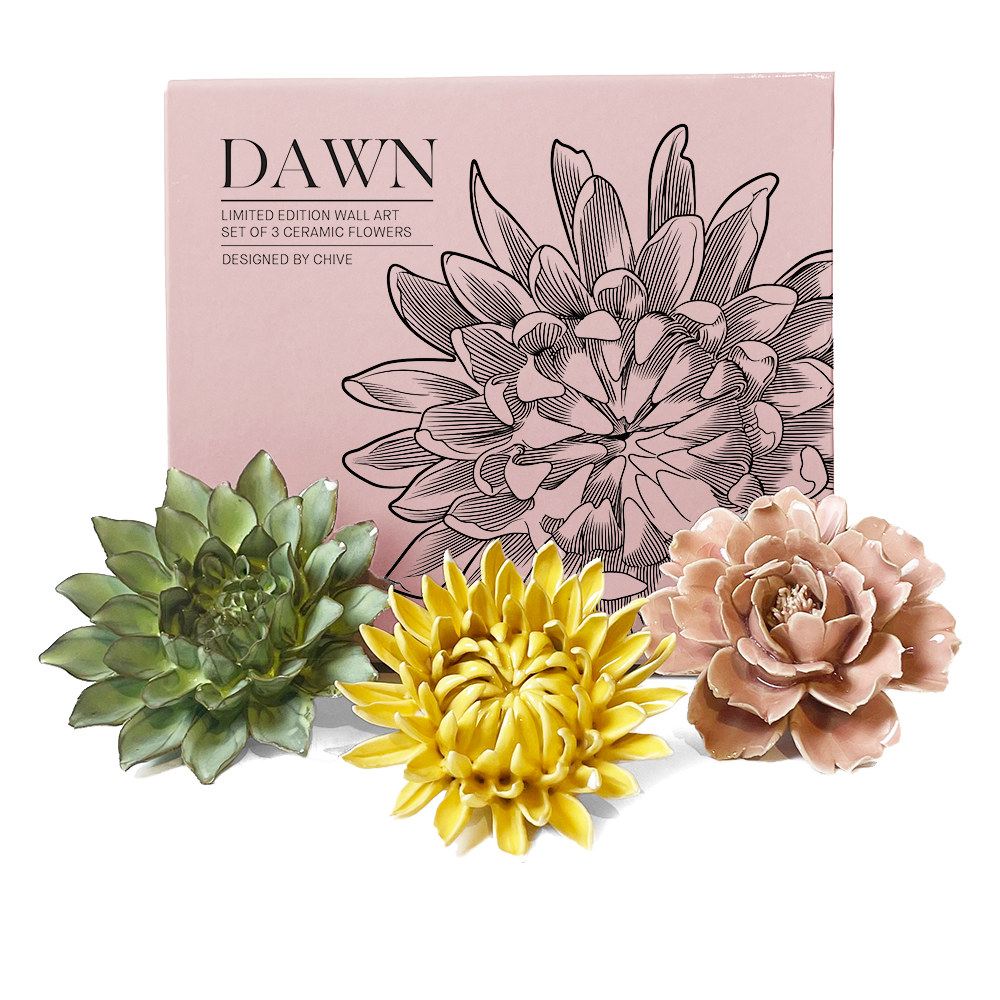 Ceramic Wall Hanging Flowers with Keyhole - Decorative Floral Box Set for Home & Office Decor | Perfect for Living Room, Bedroom, and Wedding Decorations