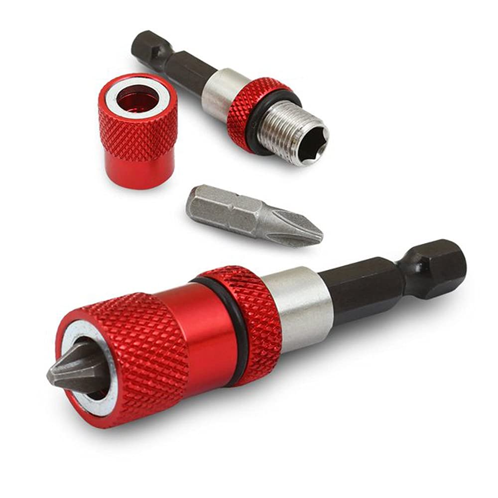 Saipor 2-Pack Magnetic Screwdriver Bit Holder - Adjustable Depth, 1/4