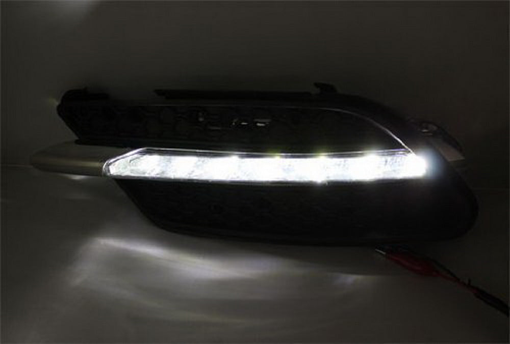 Direct Fit LED Daytime Running Lights for 2008-2010 Mercedes W204 C-Class (Sports Package) - DRL Headlight Upgrade for Enhanced Visibility & Style