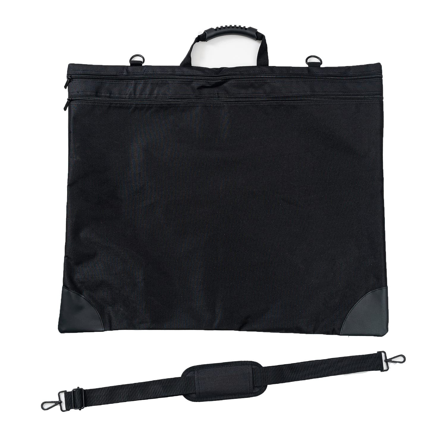 Eageus 34 x 43 Inches Large Waterproof Nylon Art Portfolio Case - Artist Canvas Carrying Bag with Adjustable Shoulder Straps, Black Art Storage Folder for Sketchbooks, Paintings & Drawings - Perfect for Art Students, Professionals & Traveling Artists
