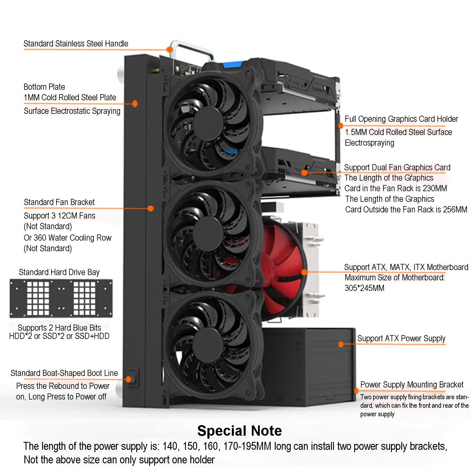 1/2 PC Computer Motherboard Holder - Durable Case & Storage Rack for ATX/Micro-ATX Boards | Modern Stylish Design with Anti-Scratch Protection | Perfect for PC Builders, Repair Shops & Tech Enthusiasts