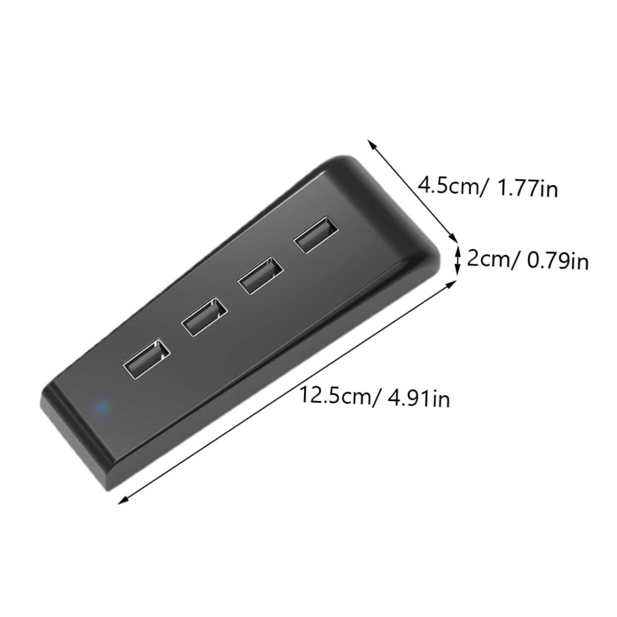 Mikikit 4-Port USB 2.0 Hub - High-Speed Data Transfer & Fast Charging - Plug & Play USB Expander for Laptop, PC, Mac - Perfect for Gaming, Office Work & Home Use