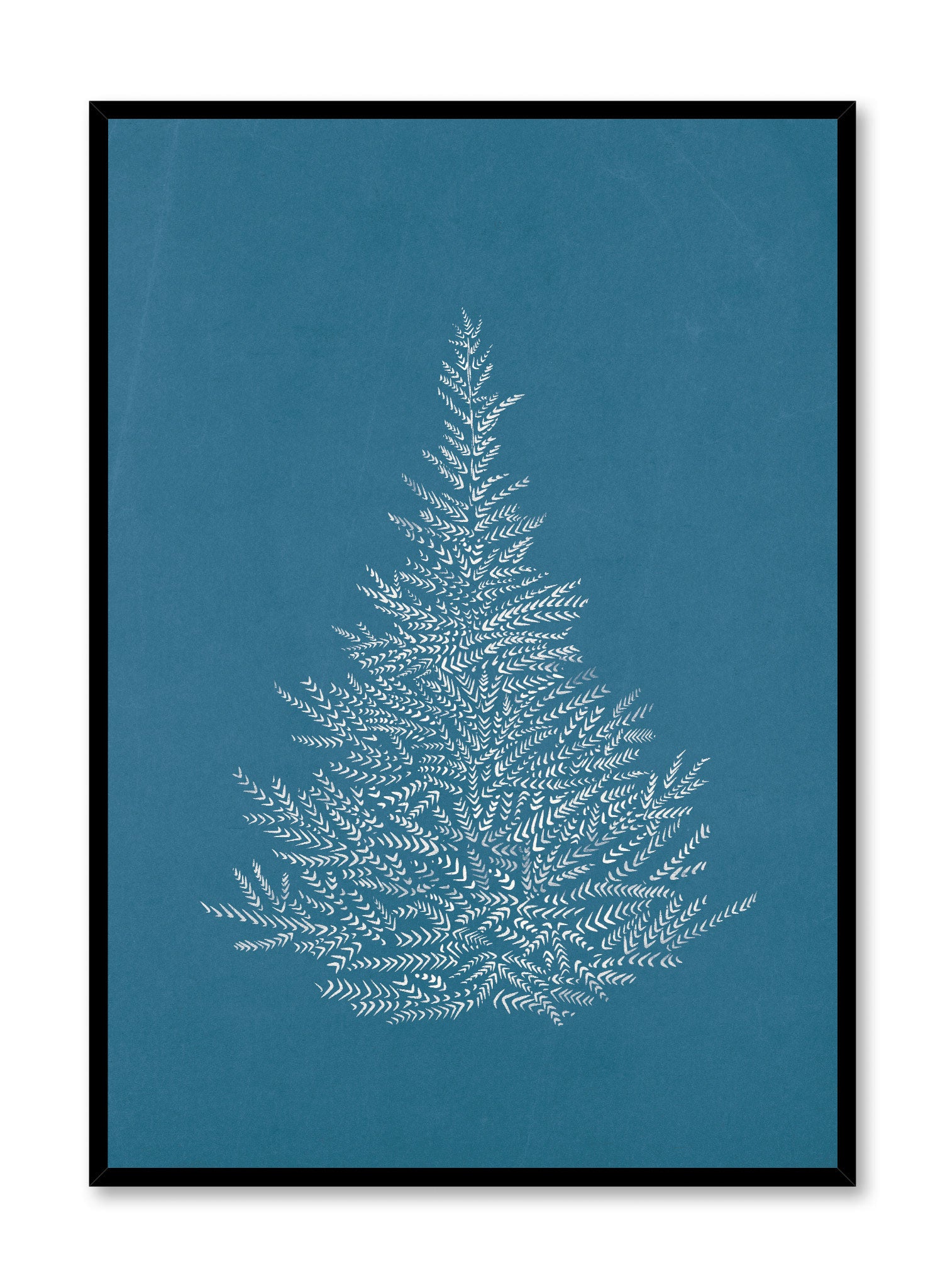 Frosted Fir Christmas Tree Poster - Holiday Wall Art Decor for Home, Office & Festive Party Decorations
