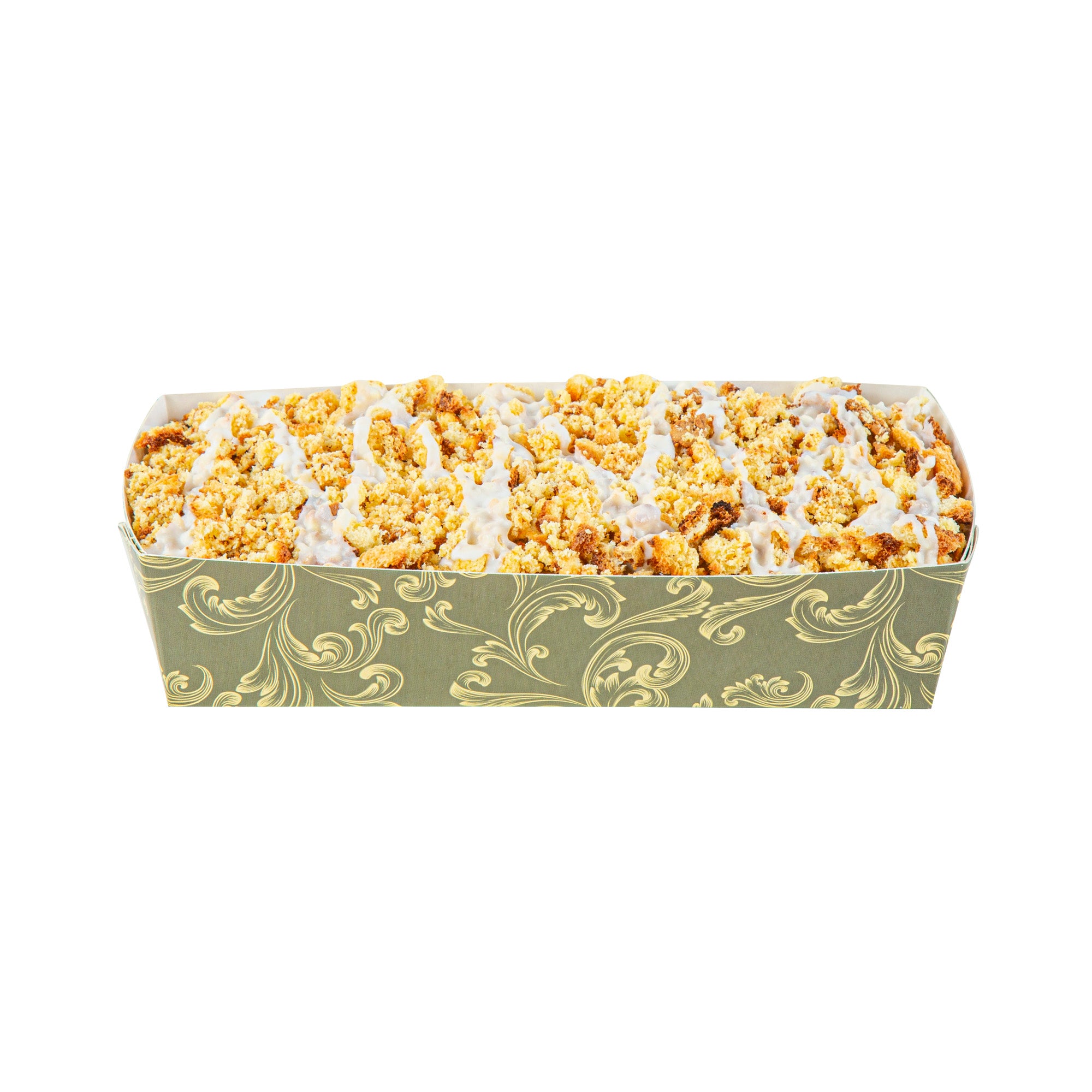 Bake Tek 14 oz Dark Green Vintage Floral Paper Baking Tray - Greaseproof & Eco-Friendly - 7.75