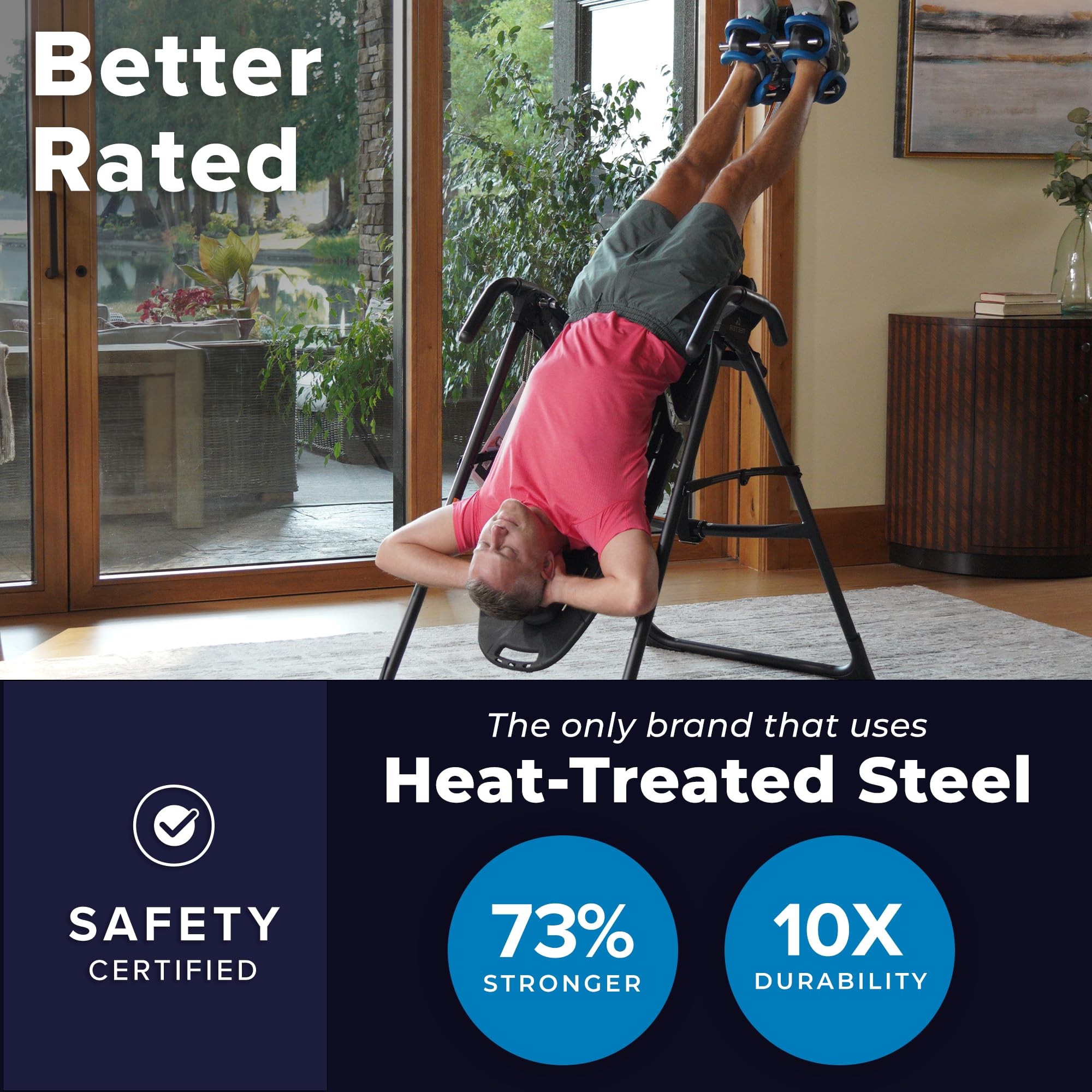 Teeter EP-560 Ltd. Inversion Table for Back Pain Relief - FDA-Registered & UL Safety-Certified - 300 lb Weight Capacity - Home Gym Equipment for Spinal Decompression and Post-Workout Recovery