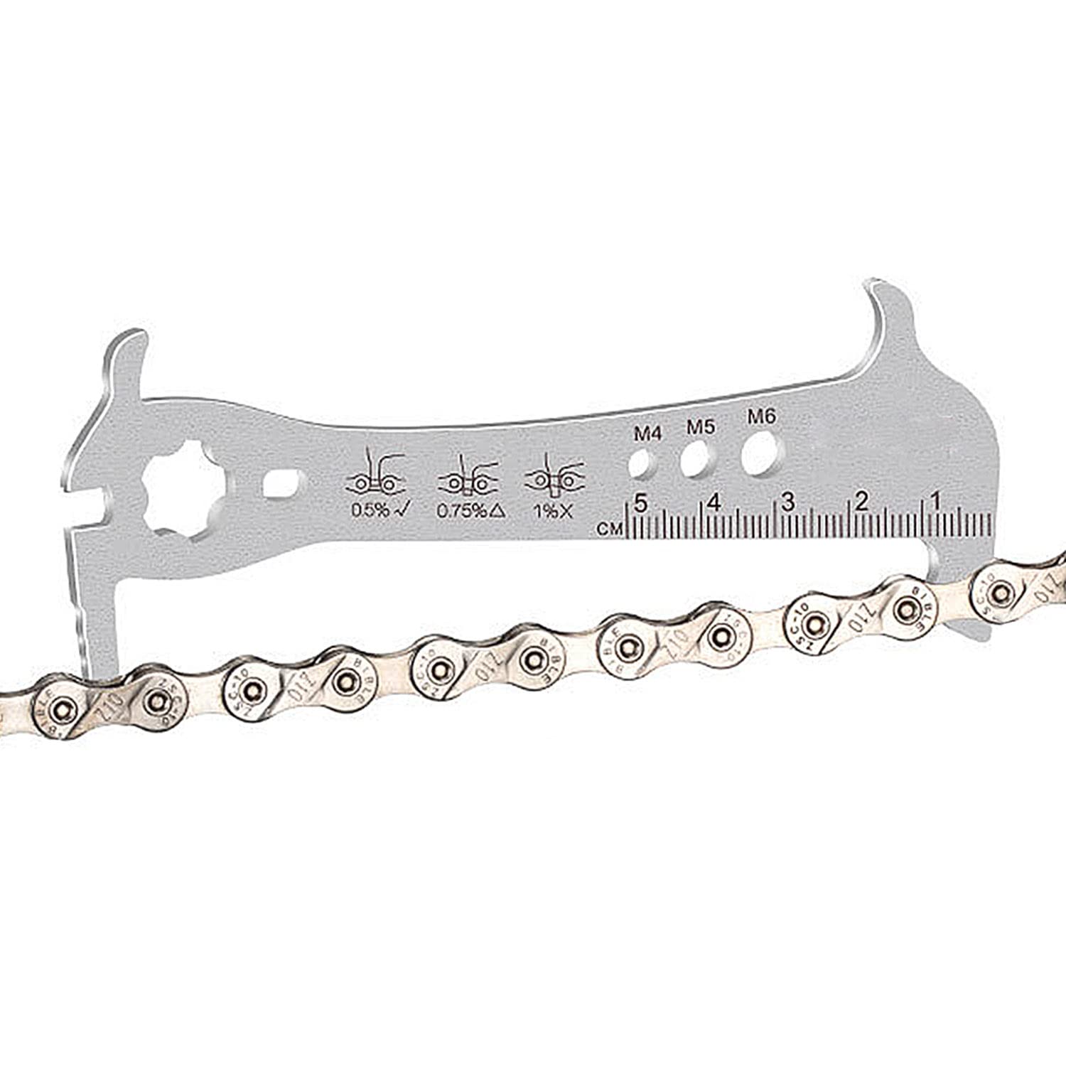 Bike Chain Checker Tool - Wear Indicator Gauge & Measuring Ruler for Mountain, Road & Folding Bikes - Essential Bicycle Maintenance Kit for Accurate Chain Wear Measurement - Perfect for DIY Bike Repairs and Tune-Ups