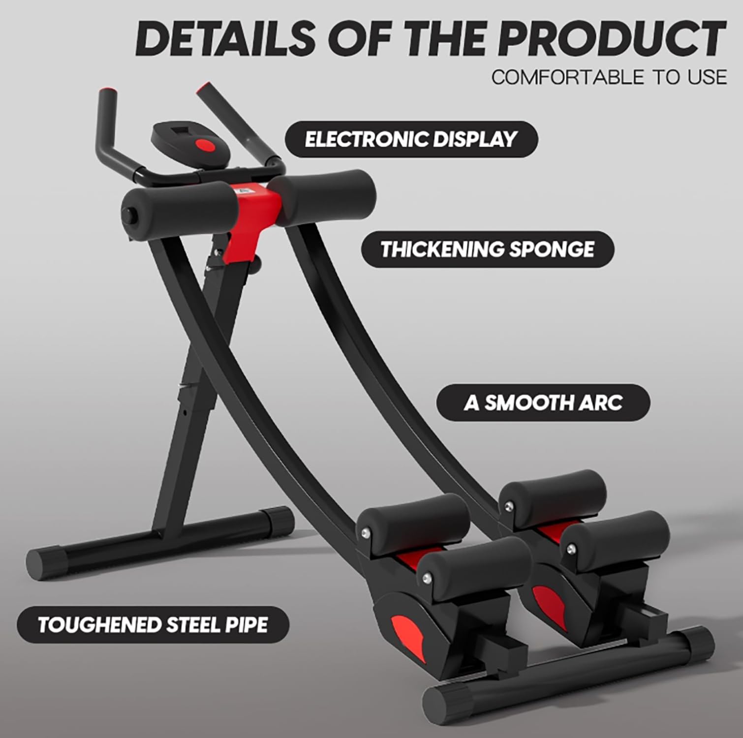Adjustable Abdominal Trainer Machine - Core Strength Workout Equipment for Home & Gym | Foldable Ab Cruncher for Men & Women | Perfect for Home Fitness, Office Exercise & Full-Body Training