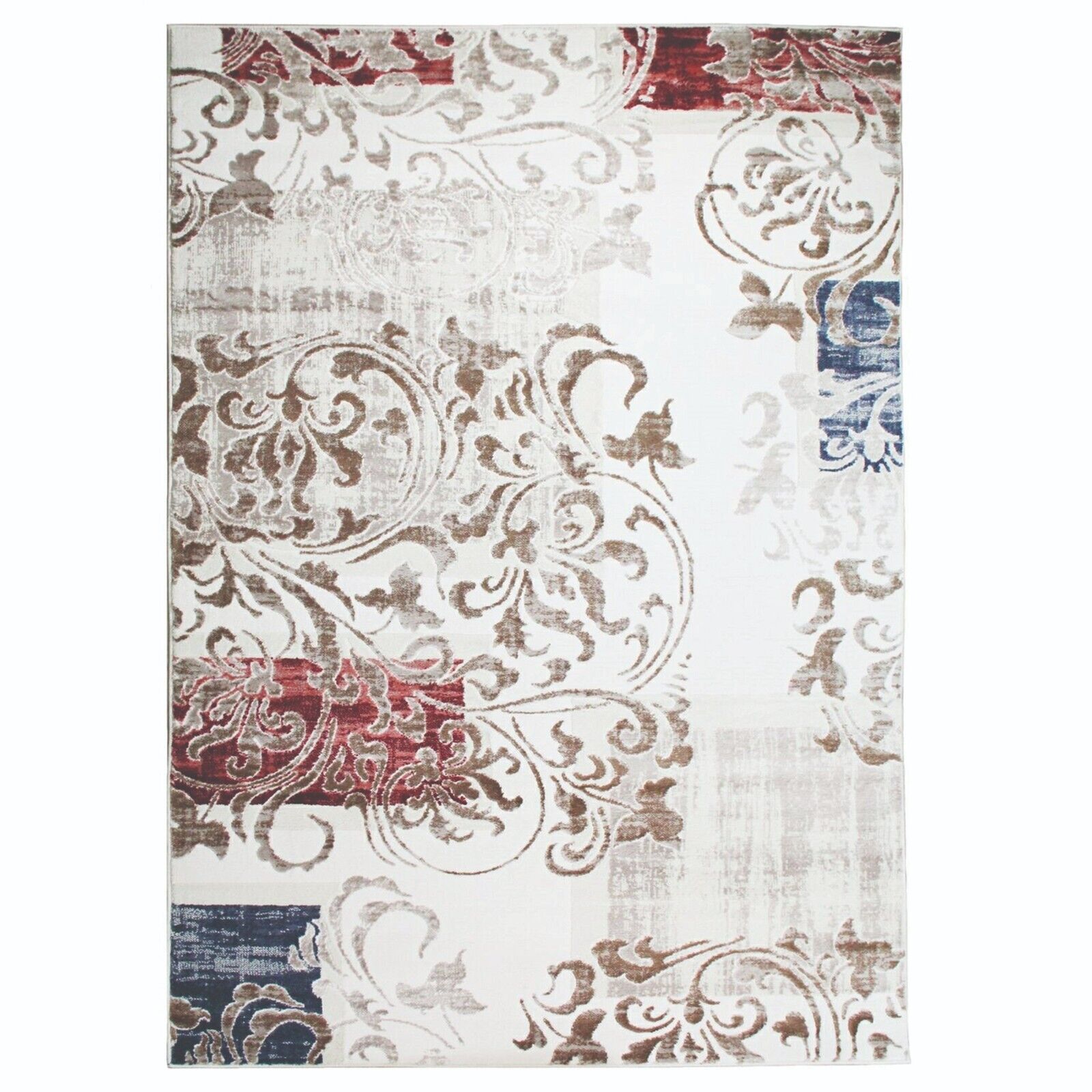 Storyville Scroll Modern Indoor Area Rug & Runner Rug - Soft Non-Slip Living Room Carpet for Bedroom, Hallway, and Home Decor