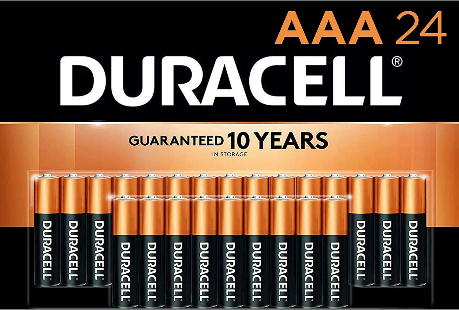 Duracell CopperTop AAA Alkaline Batteries 72 Pack - Long Lasting Triple A Batteries for Household & Business Use - Perfect for Remote Controls, Toys, Flashlights & Electronic Devices