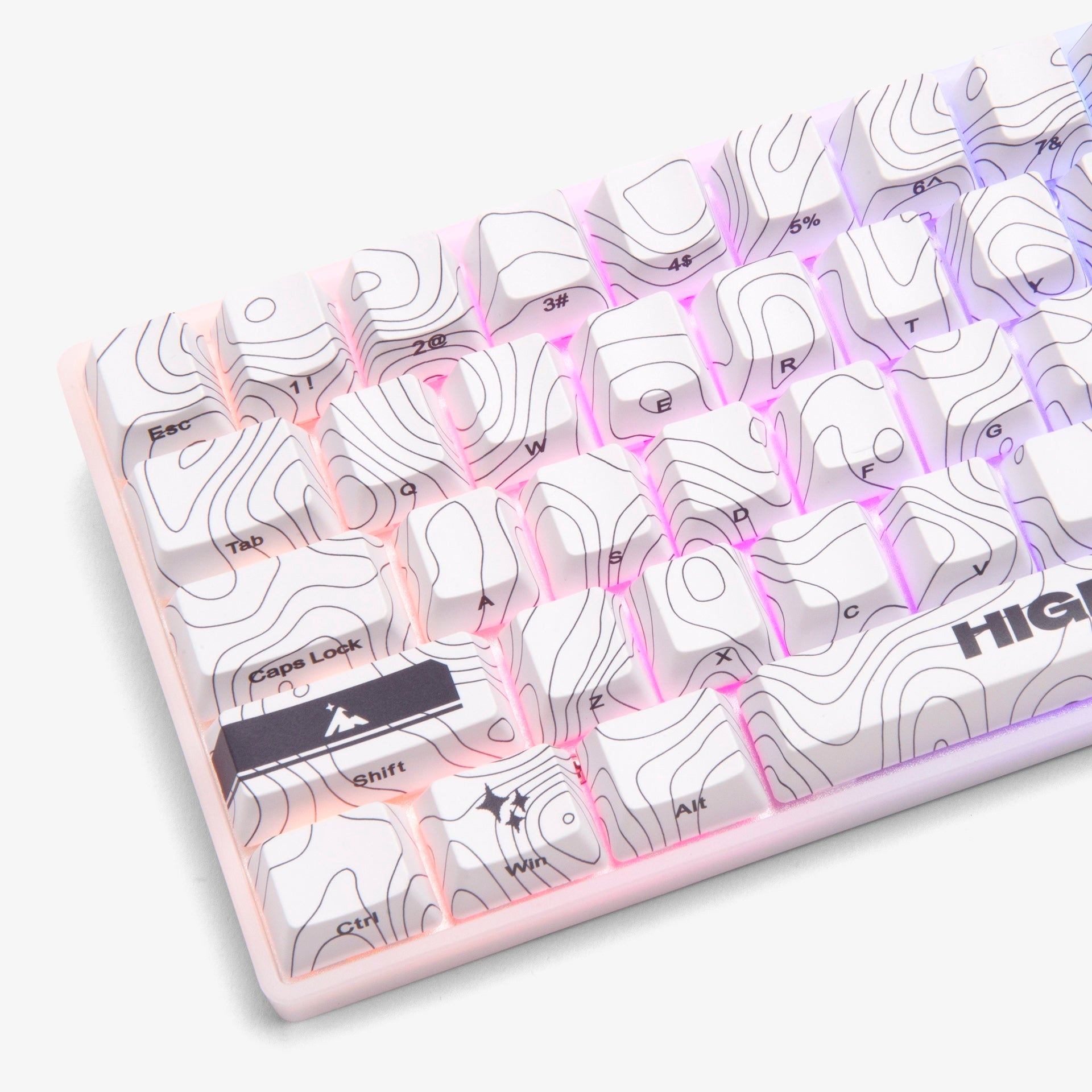 Higround Basecamp 65+ Mechanical Gaming Keyboard - Snowstone White | Compact 65% Layout with Hot-Swappable Switches | Perfect for Esports, Streaming & Office Work