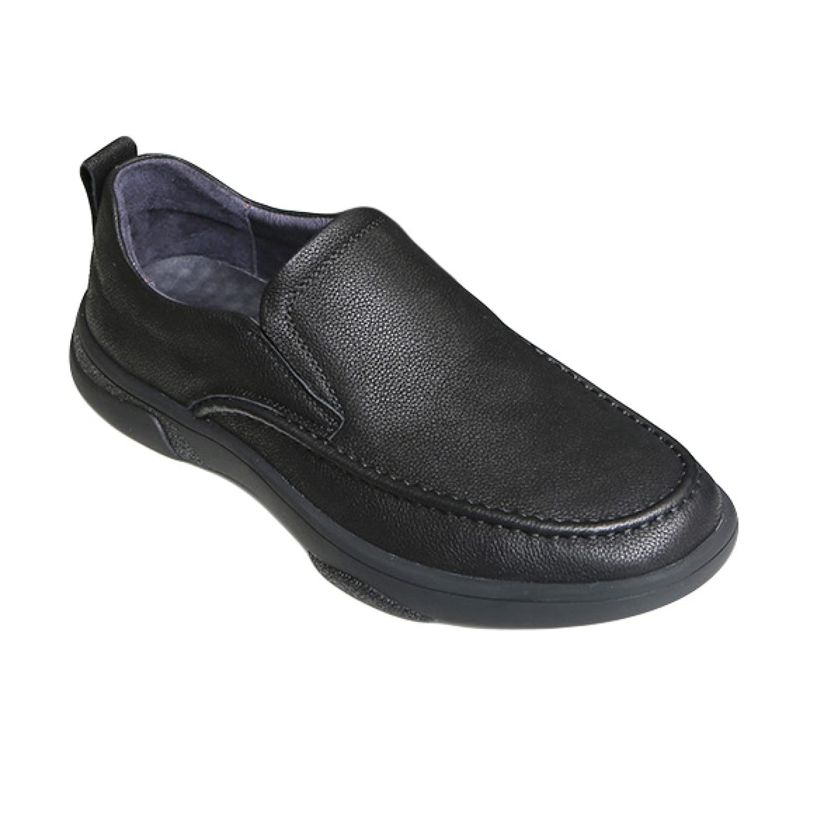 Hoxekle Men's Slip On Loafers - Comfortable Leather Boat Shoes for Men, Lightweight & Breathable Casual Flats - Perfect for Outdoor Walking, Travel & Daily Wear