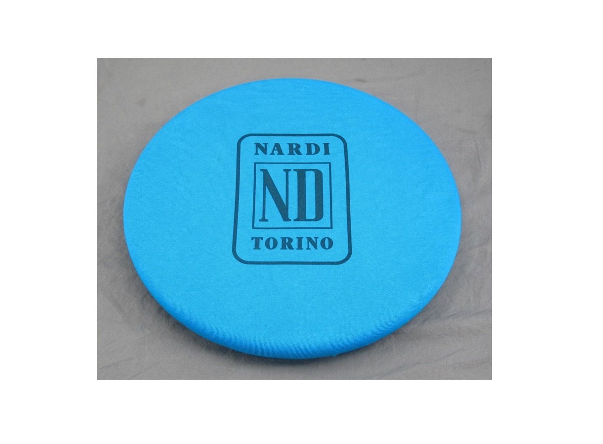Nardi Blue Fabric Steering Wheel Cover with Nardi ND Torino Logo - Universal Fit for 330mm to 390mm Wheels (Part #0334.00.0006) - Perfect for Car Enthusiasts & Racing Style Enhancement