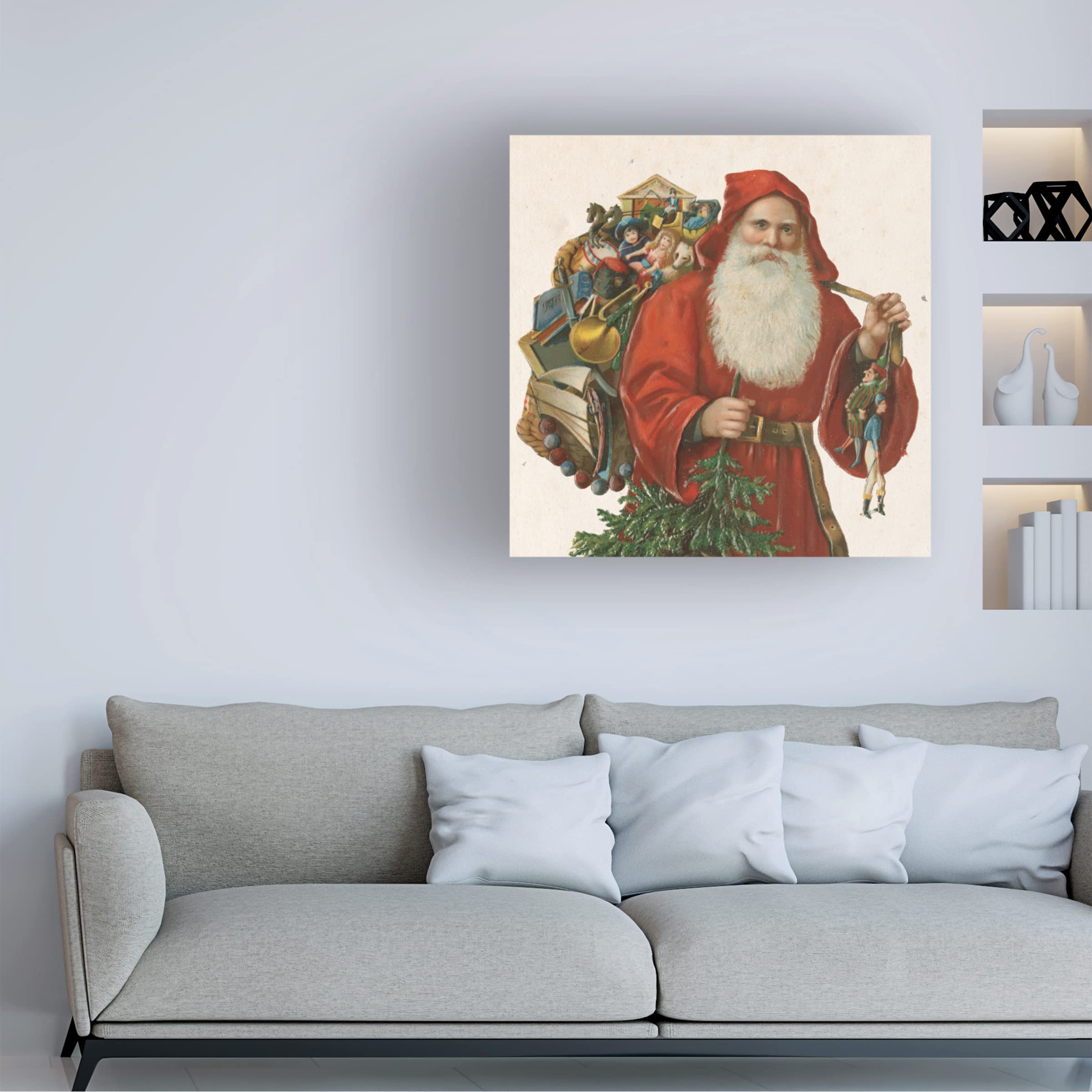 Trademark Fine Art 'Victorian Santa III' Canvas Art Print by Wild Apple Portfolio - Perfect for Christmas Home Decor & Holiday Gifts