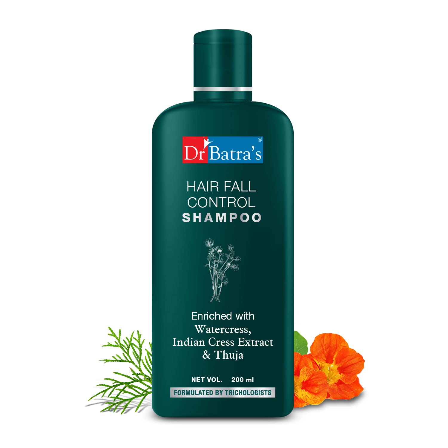 Dr. Batra's Hair Fall Control Combo Kit - 125ml Serum, 200ml Conditioner & 200ml Shampoo with Thuja & Henna for Men & Women | Reduces Hair Loss & Promotes Growth | Perfect for Daily Hair Care Routine & Scalp Treatment