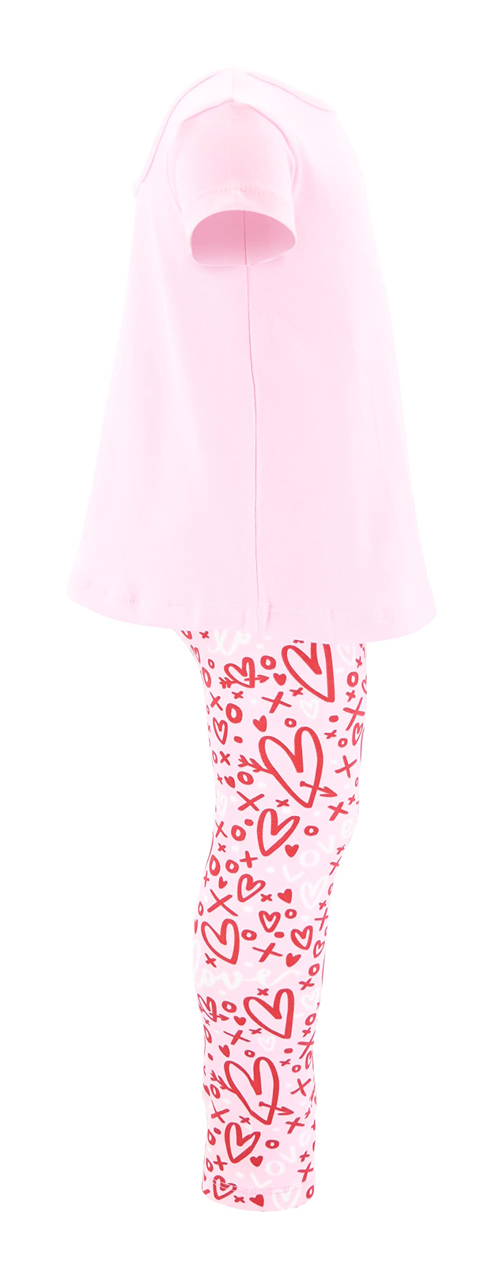 Girls 2-Piece Printed Leggings & Cross Back Shirt Set - Playtime & Casual Outfit