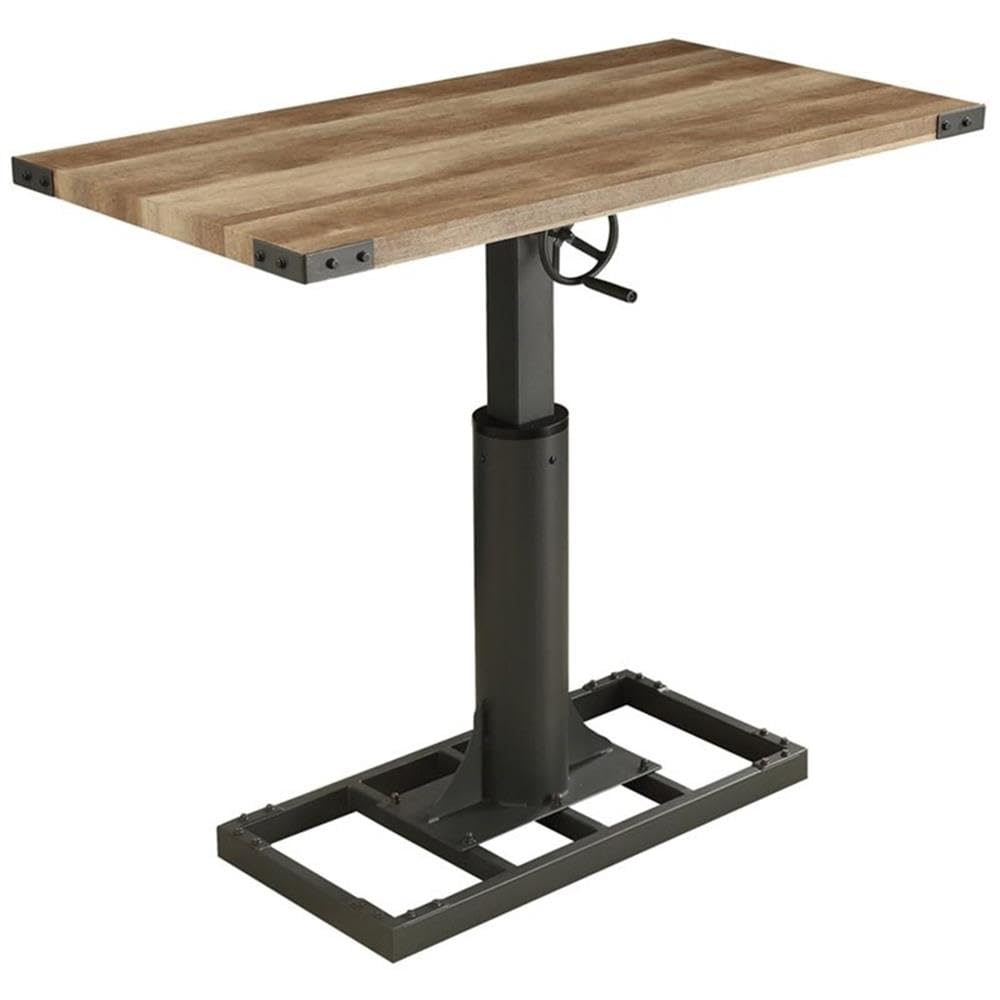 BOWERY HILL Modern Adjustable Height Standing Desk - Metal Frame with USB Ports, Sand Black Finish | Perfect for Home Office, Gaming & Workspace Ergonomics