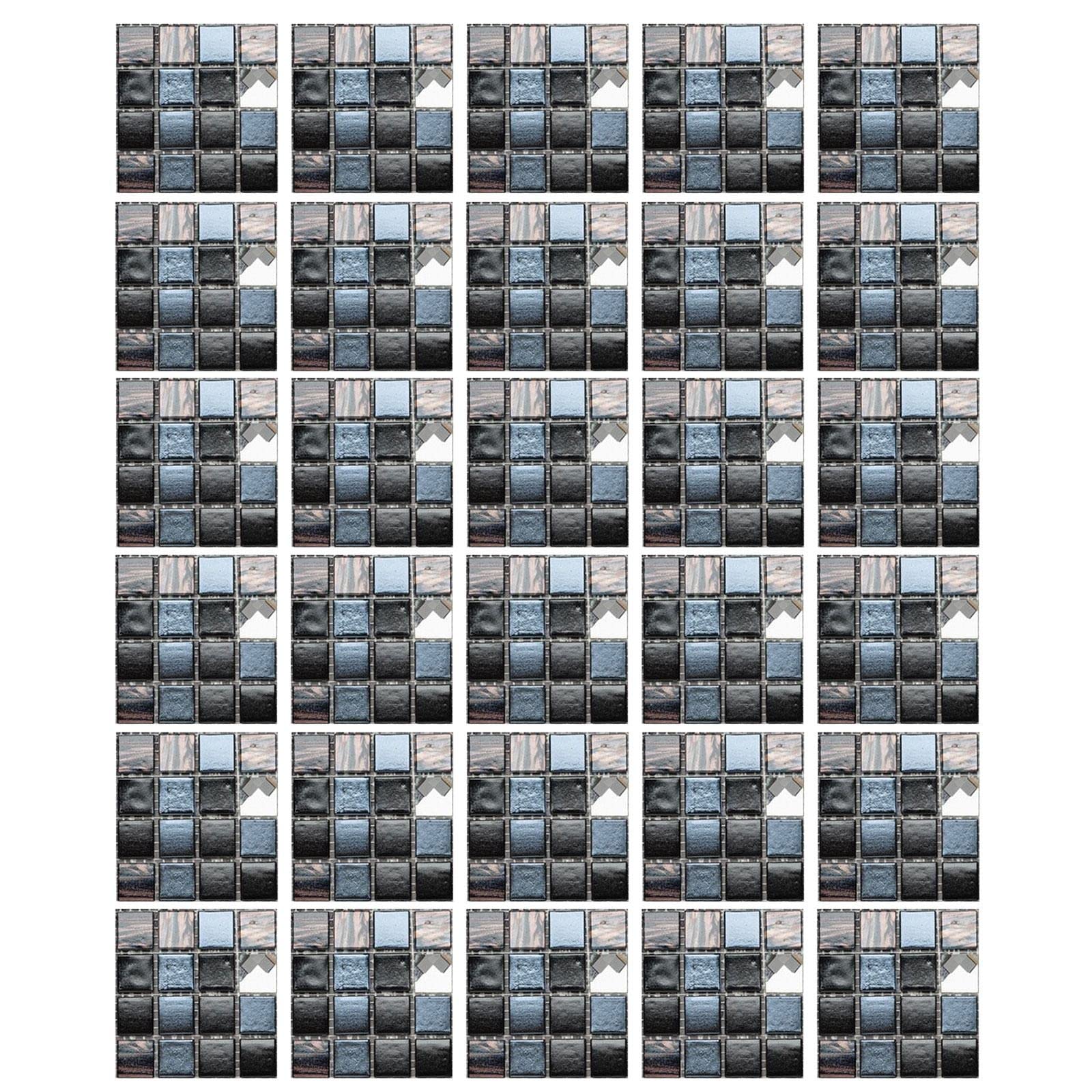 3D Mosaic Tile Stickers - Creative DIY Floor & Wall Decals, Waterproof Bright Film for Home Decor - Perfect for Bathroom, Kitchen, and Living Room Renovation (One Size)