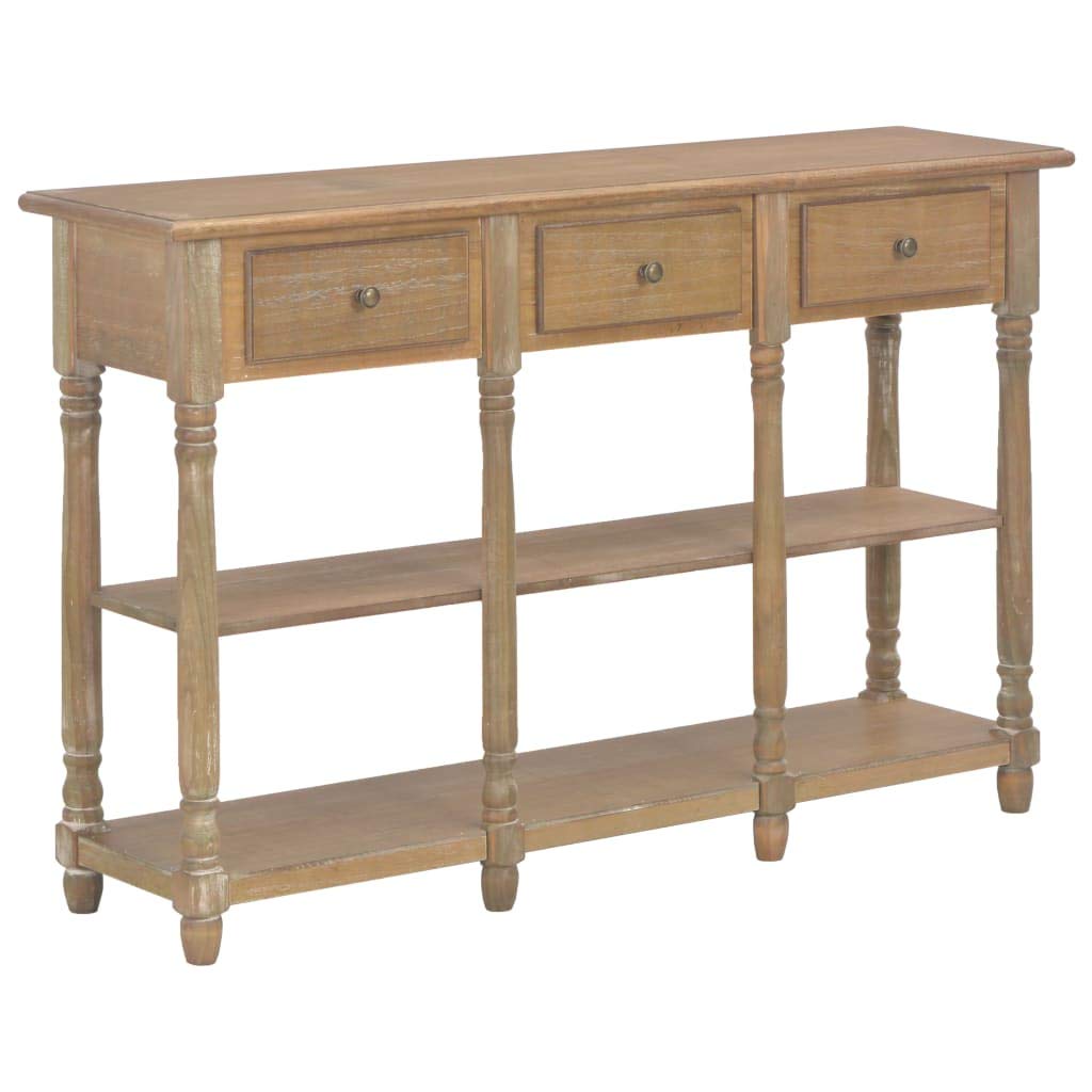 Modern VidaXL Console Table with 3 Storage Drawers - 47.2