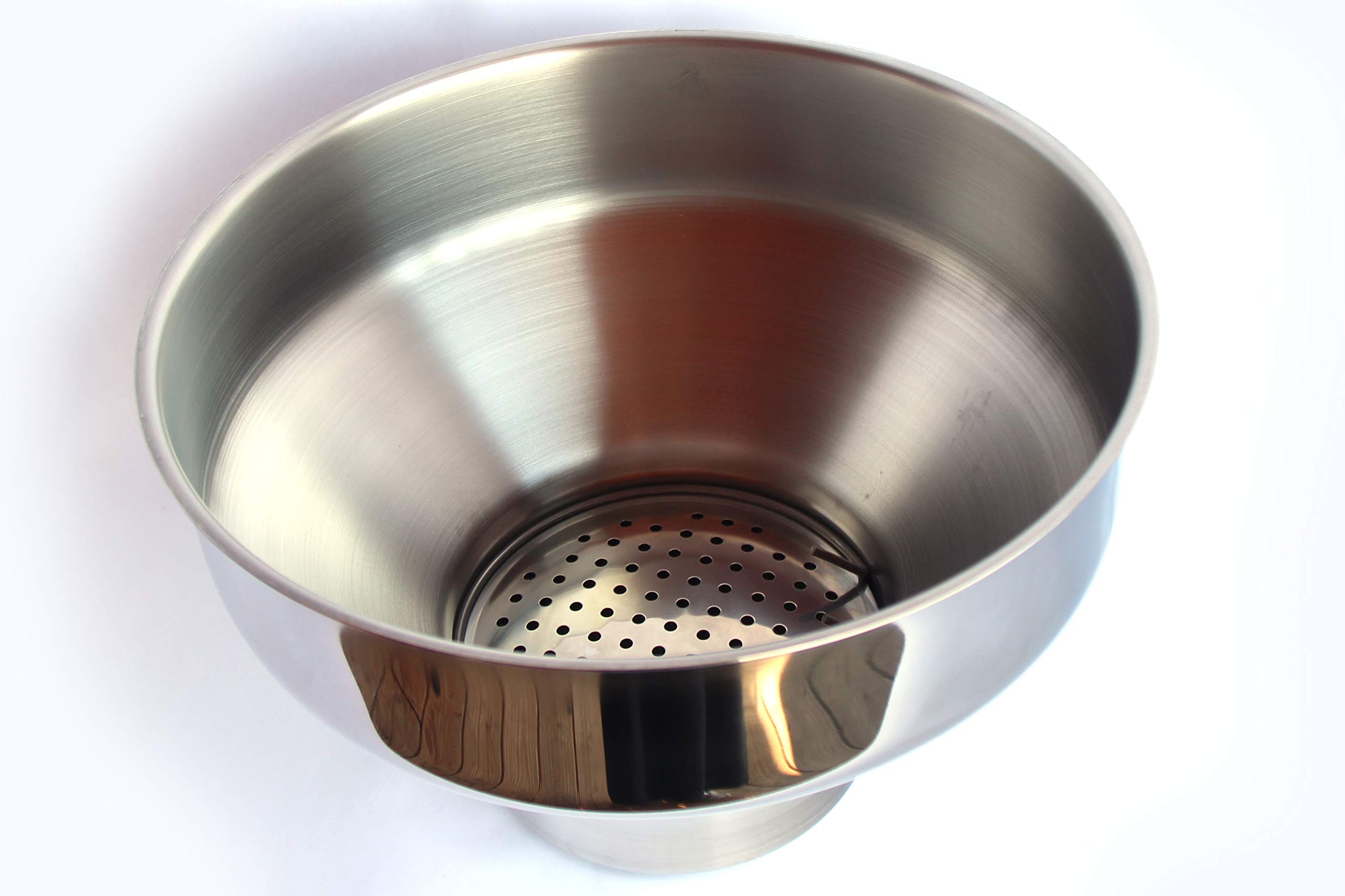 Premium Extra Large Stainless Steel Mesh Strainer - Fine Filter for Milk, Maple Syrup, Coffee & Beverages | Heavy Duty Kitchen Sieve for Canning, Brewing & Food Prep