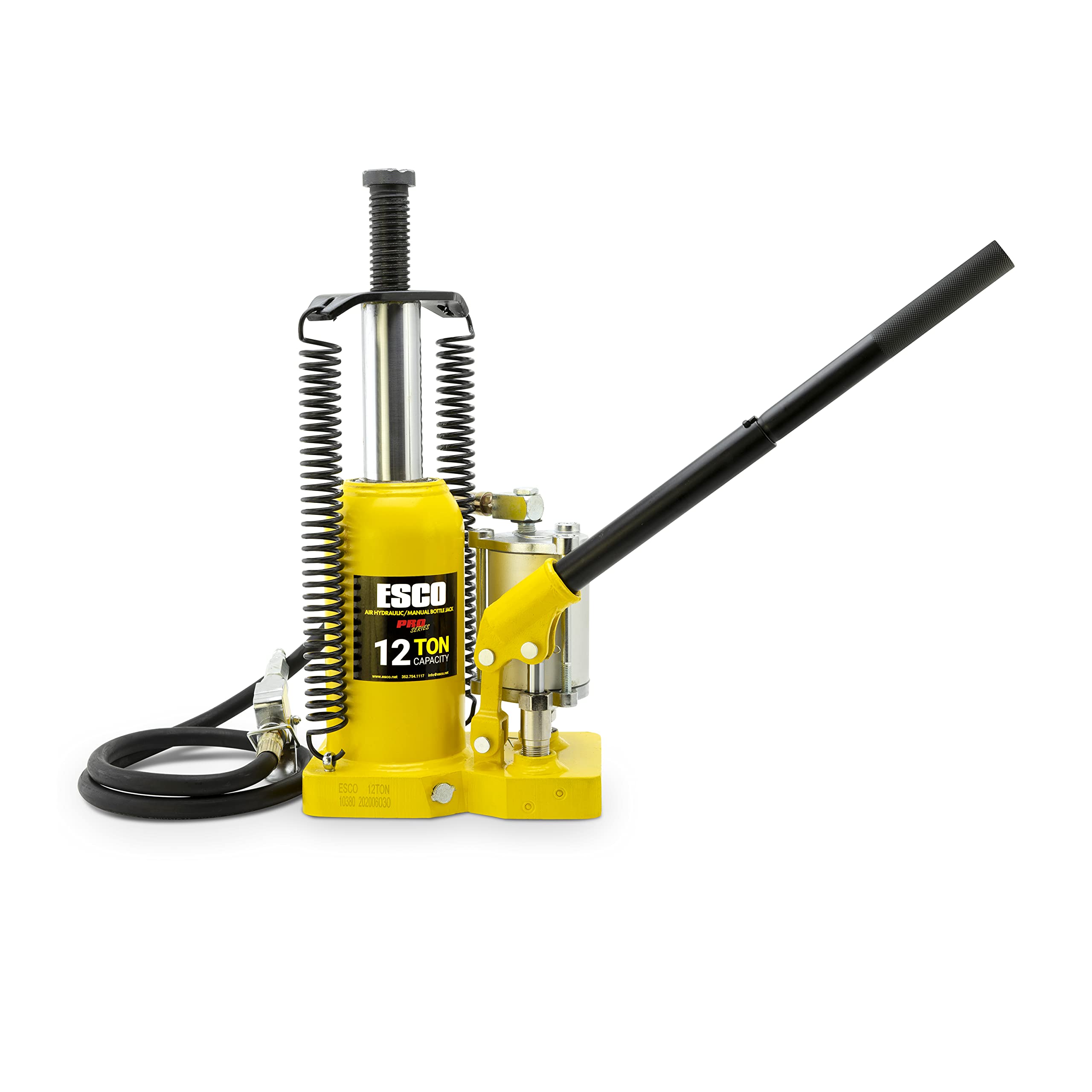 12 Ton Air Hydraulic Bottle Jack - Heavy Duty Pro Series for Trucks, SUVs & Trailers - Garage, Auto Repair & Emergency Roadside Use