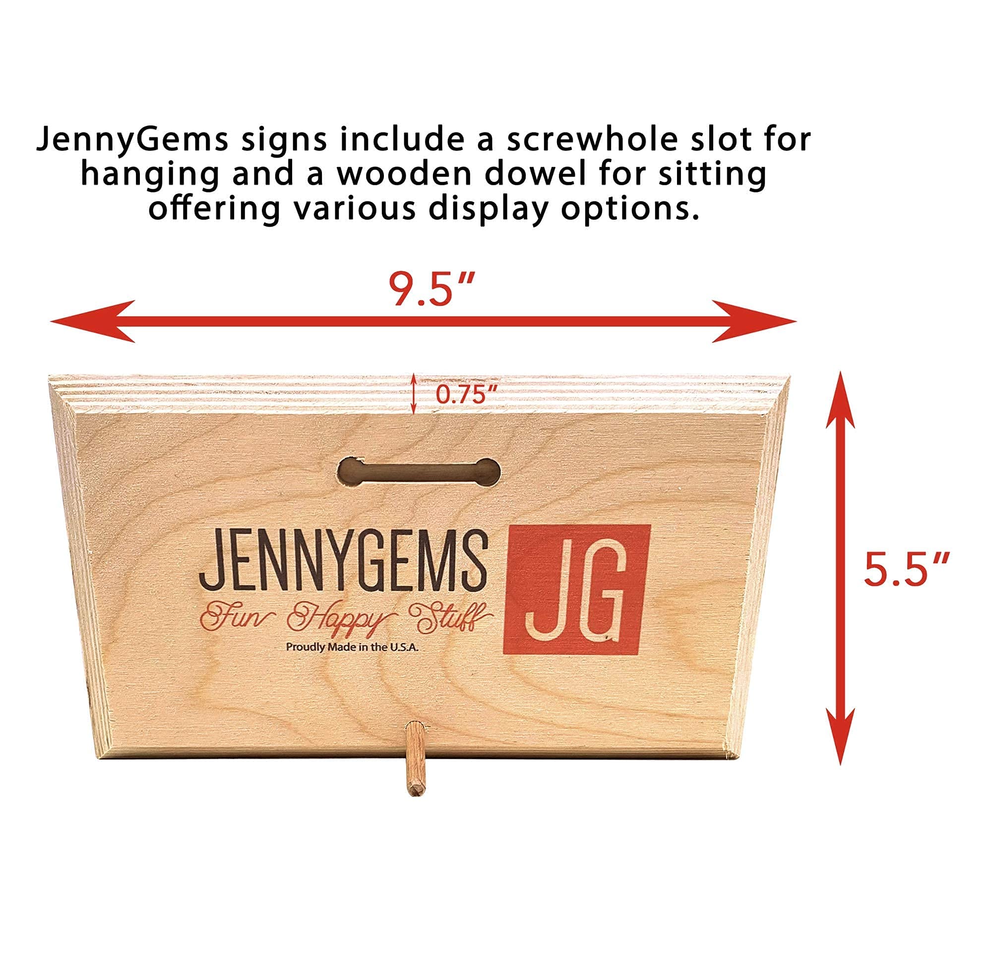 JennyGems Halloween Wooden Sign - Happy Halloween Indoor Decor with Bats & Pumpkin Design - Made in USA - Perfect for Halloween Party, Home, Porch & Table Decoration
