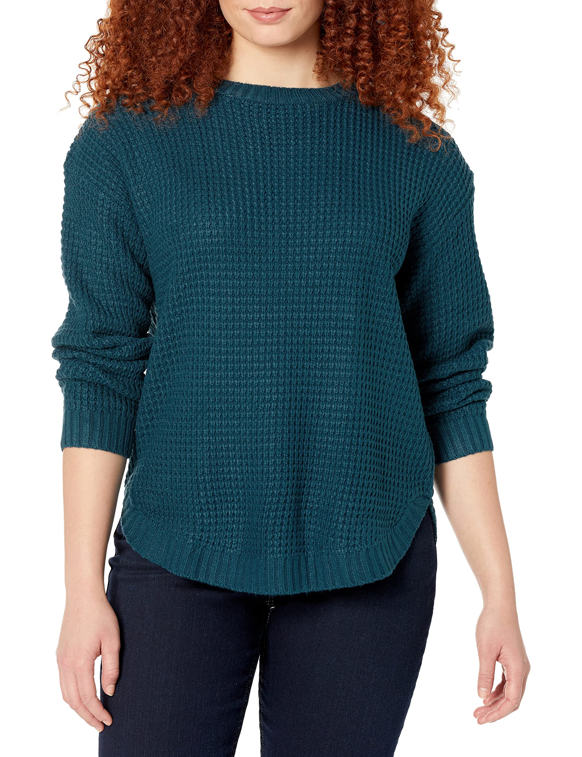ZESICA Women's Long Sleeve Crew Neck Waffle Knit Sweater - Oversized Casual Pullover Jumper Top for Fall Winter Fashion | Cozy Loungewear, Coffee Dates & Weekend Outfits