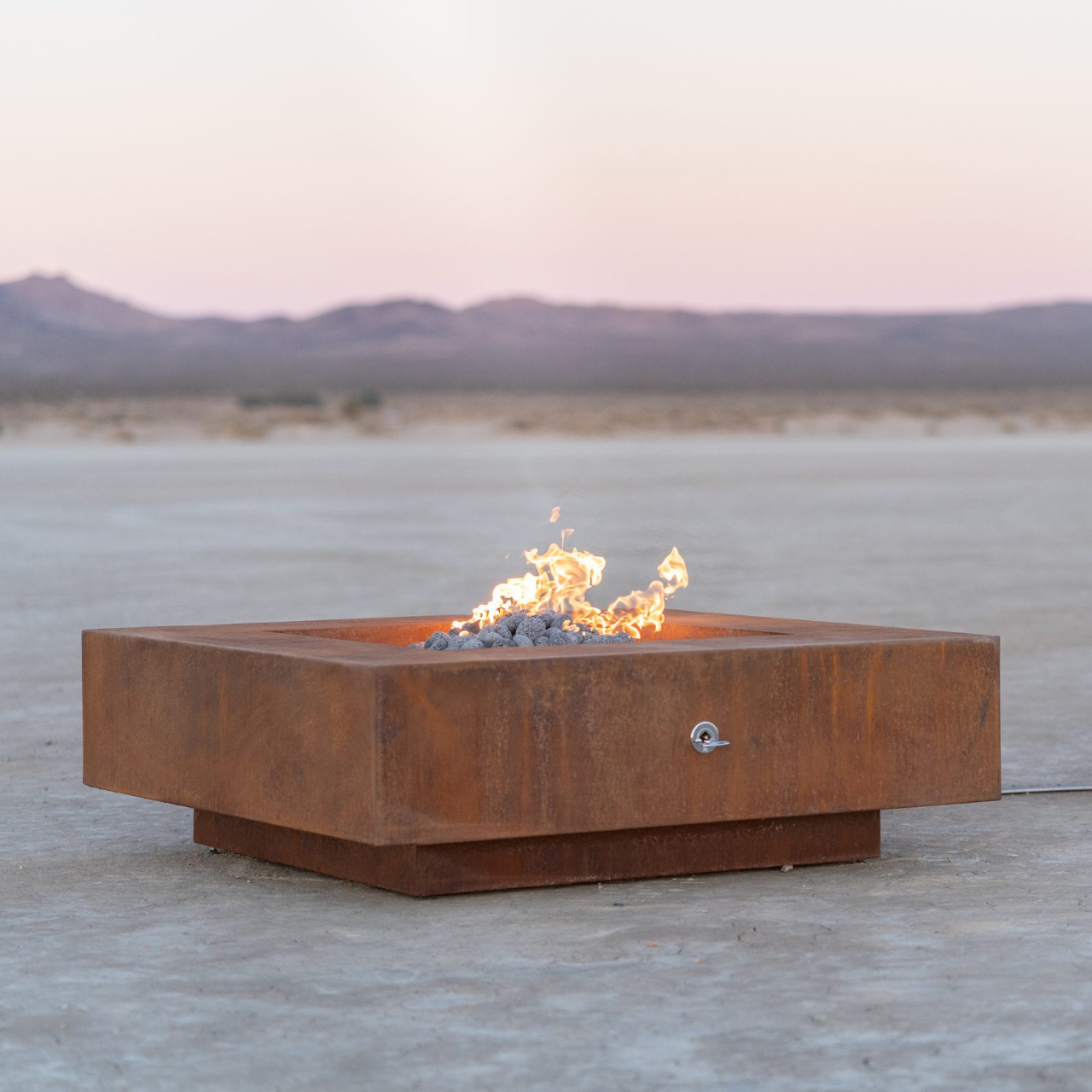 Premium Cabo Square Metal Outdoor Fire Pit - Rust-Resistant, Durable & Stylish Backyard Fireplace for Patio, Garden, and Camping Gatherings