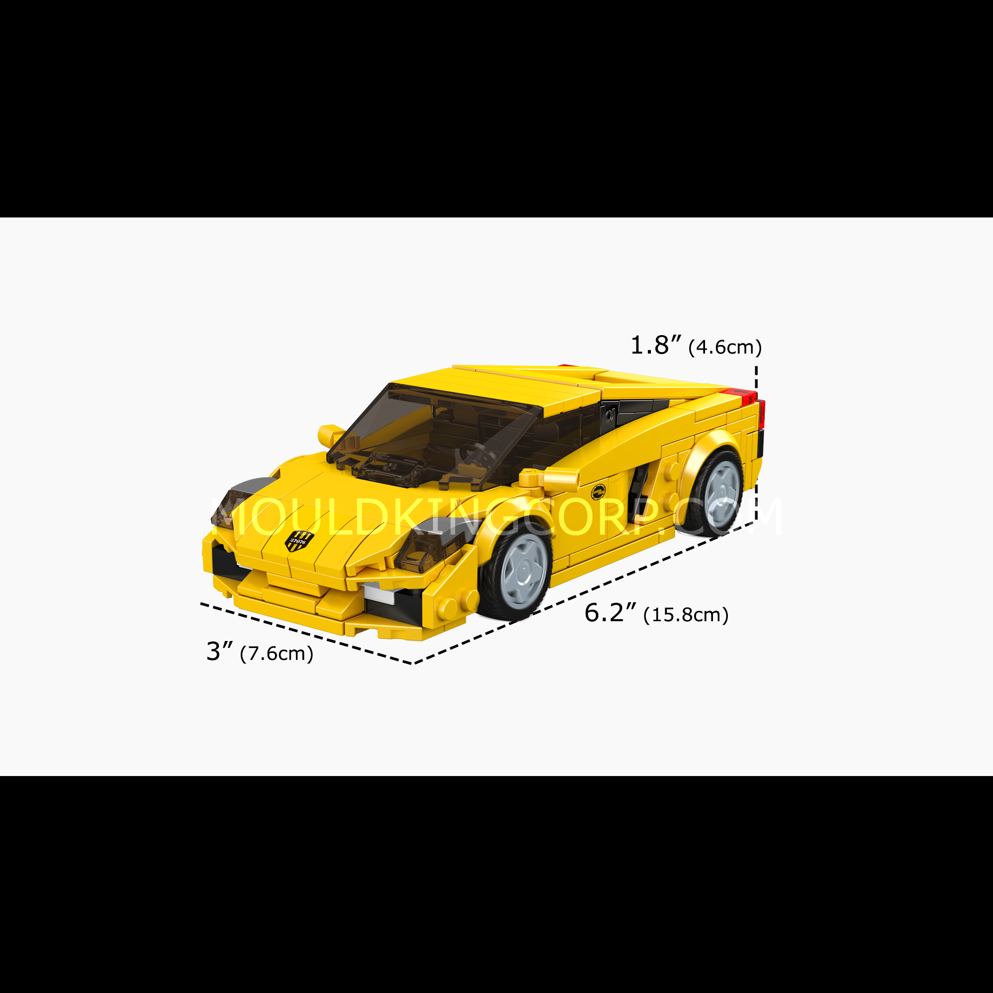 Mould King 27076 Lamborghini Gallardo Car Model Building Set - 342 Pcs DIY Sports Car Kit for Adults & Teens | Perfect for Collectors, Home Decor, and STEM Learning Activities